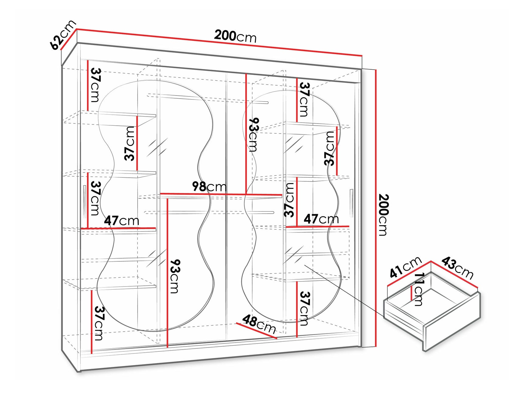 Garderobeskab Hartford 532
