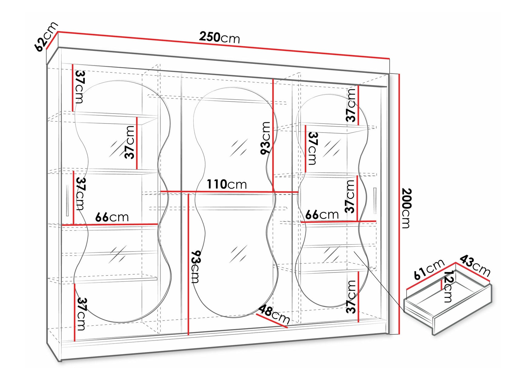 Garderobeskab Hartford 534