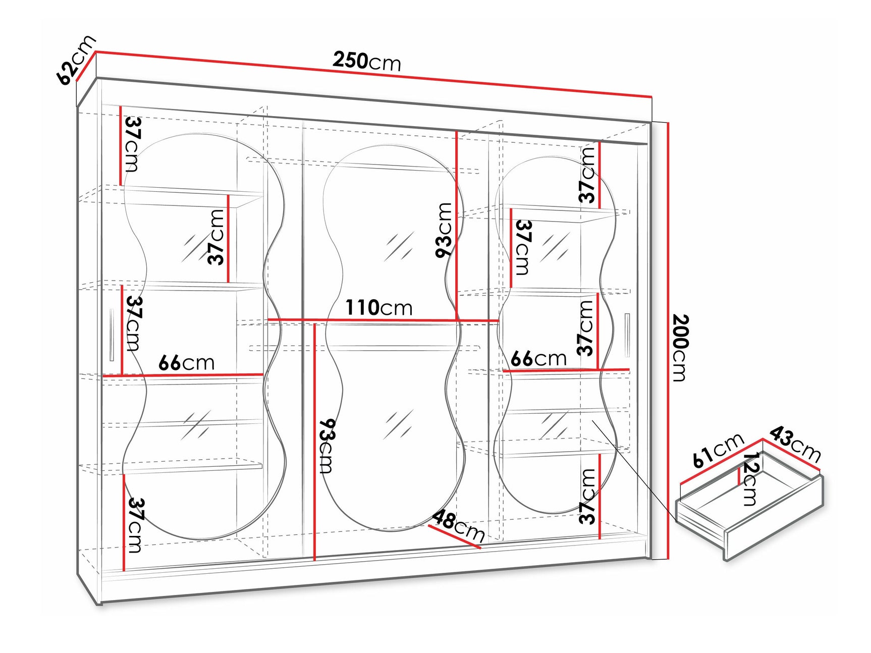 Garderobeskab Hartford 534