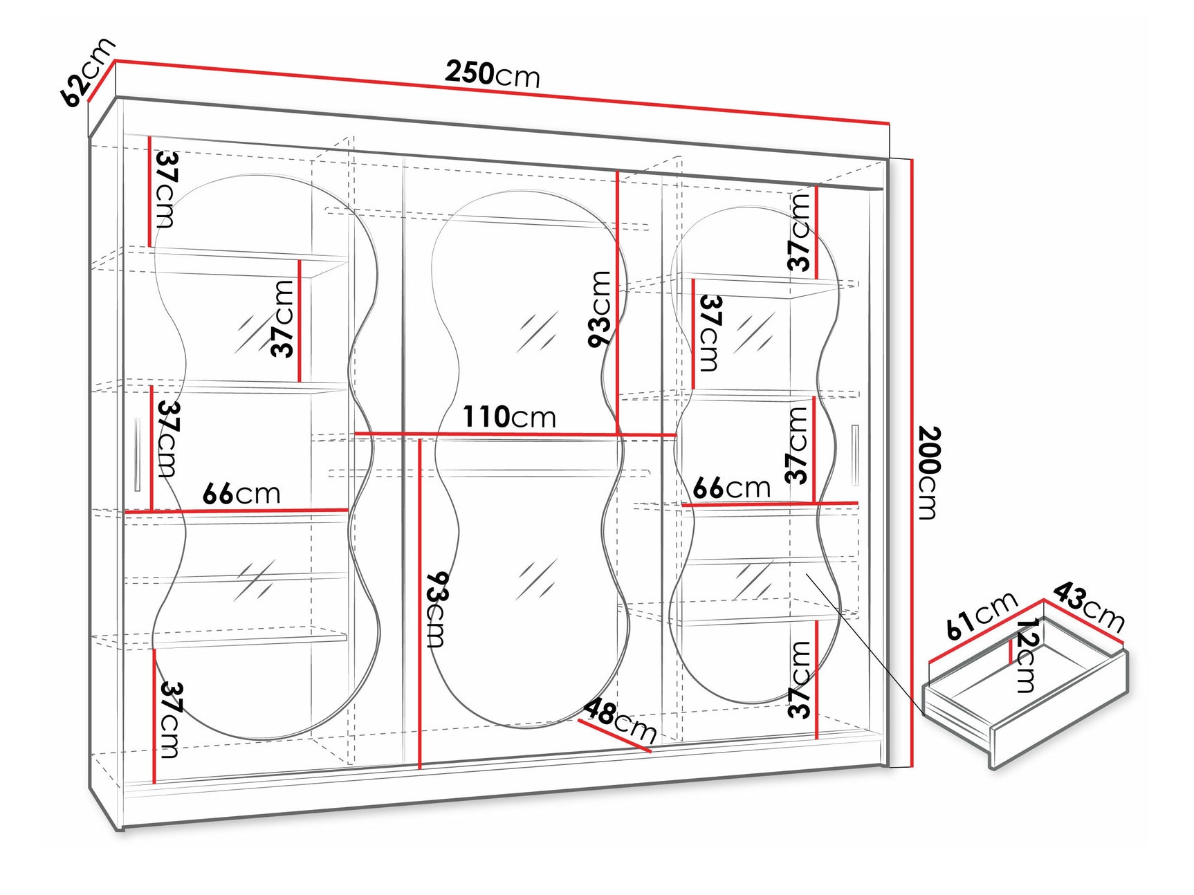 Garderobeskab Hartford 534