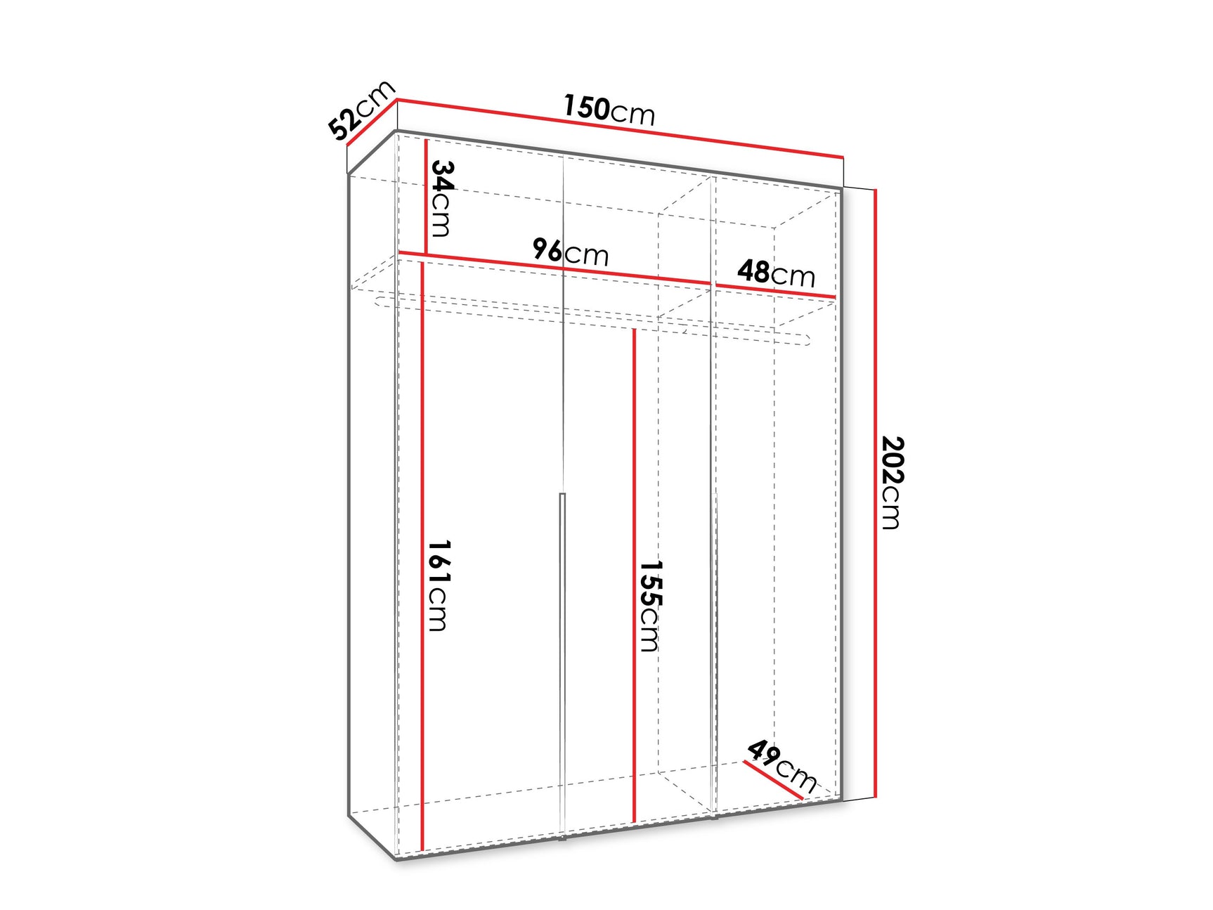 Garderobeskab Hartford 536