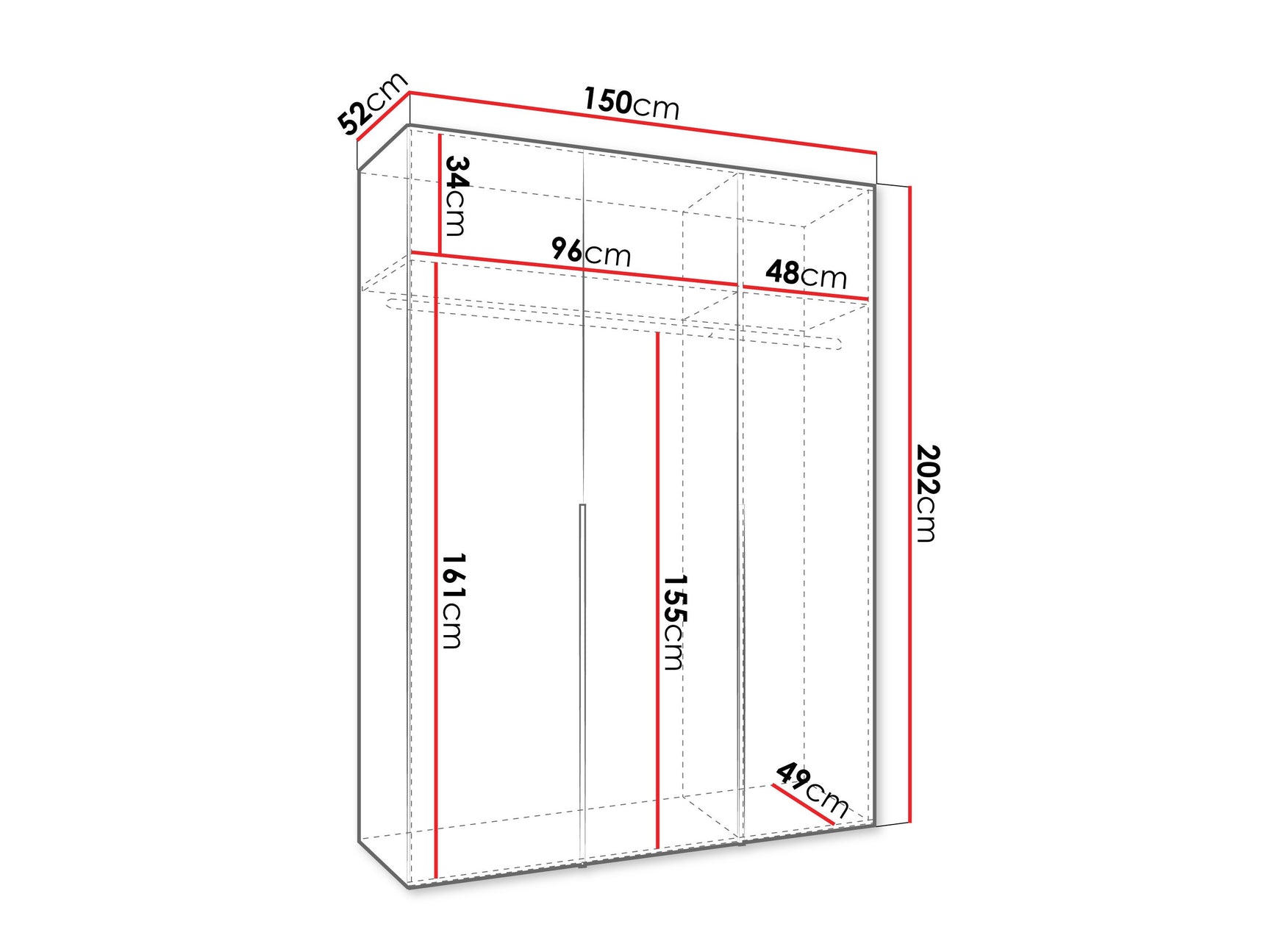 Garderobeskab Hartford 536