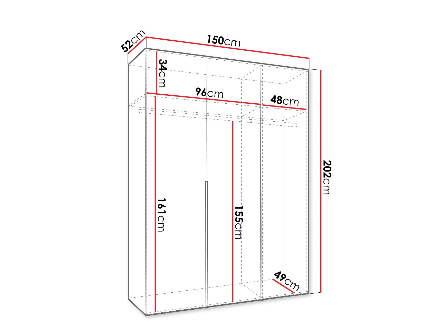 Garderobeskab Hartford 536