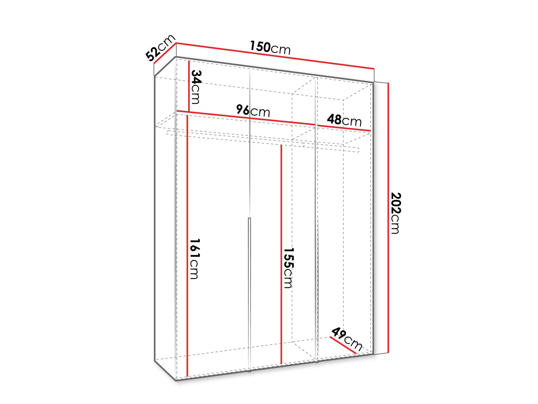 Garderobeskab Hartford 536