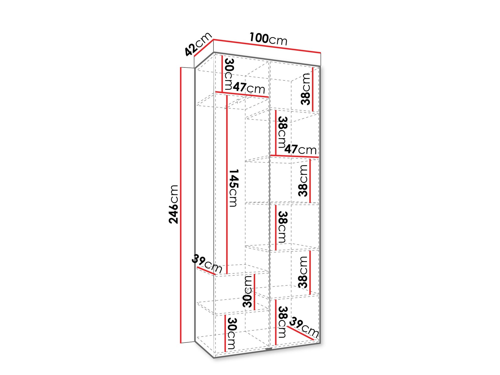 Garderobeskab Hartford 540