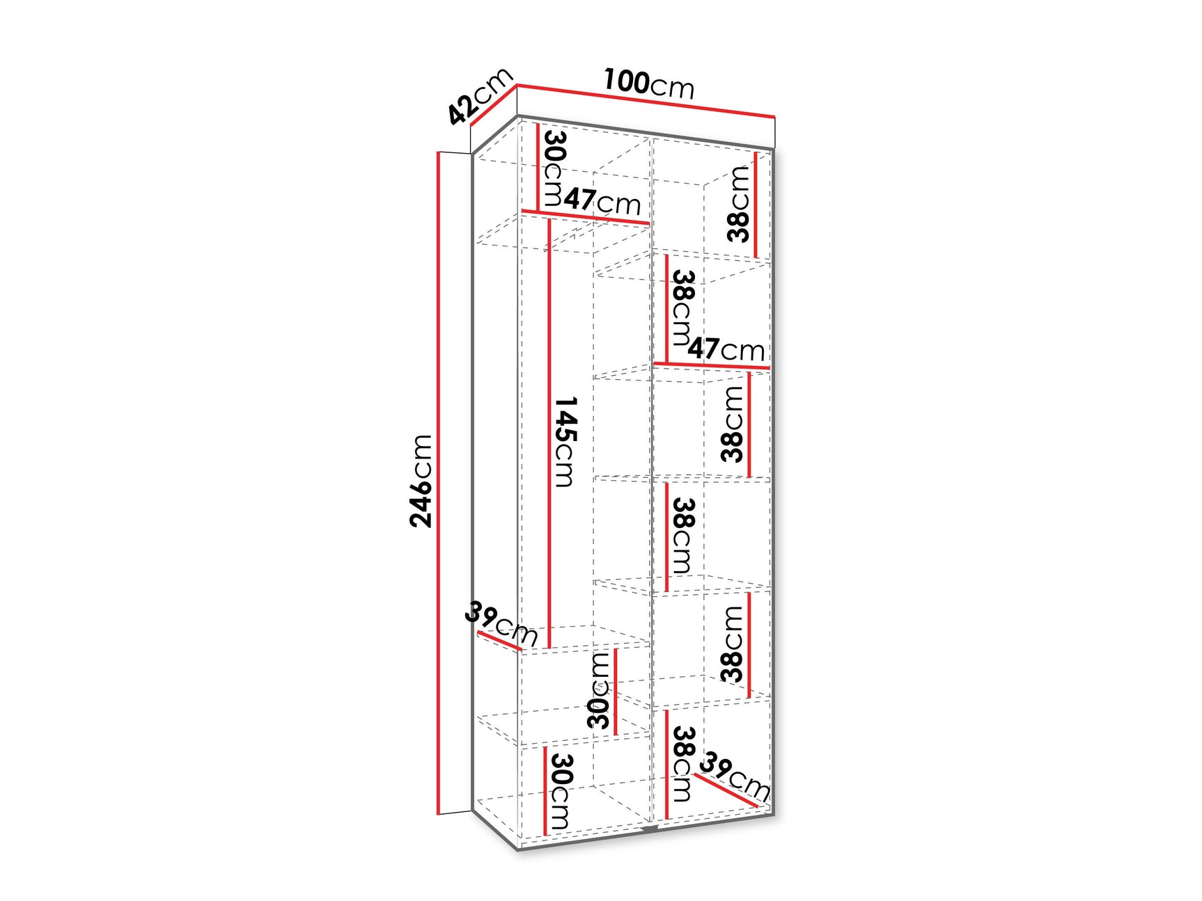 Garderobeskab Hartford 540