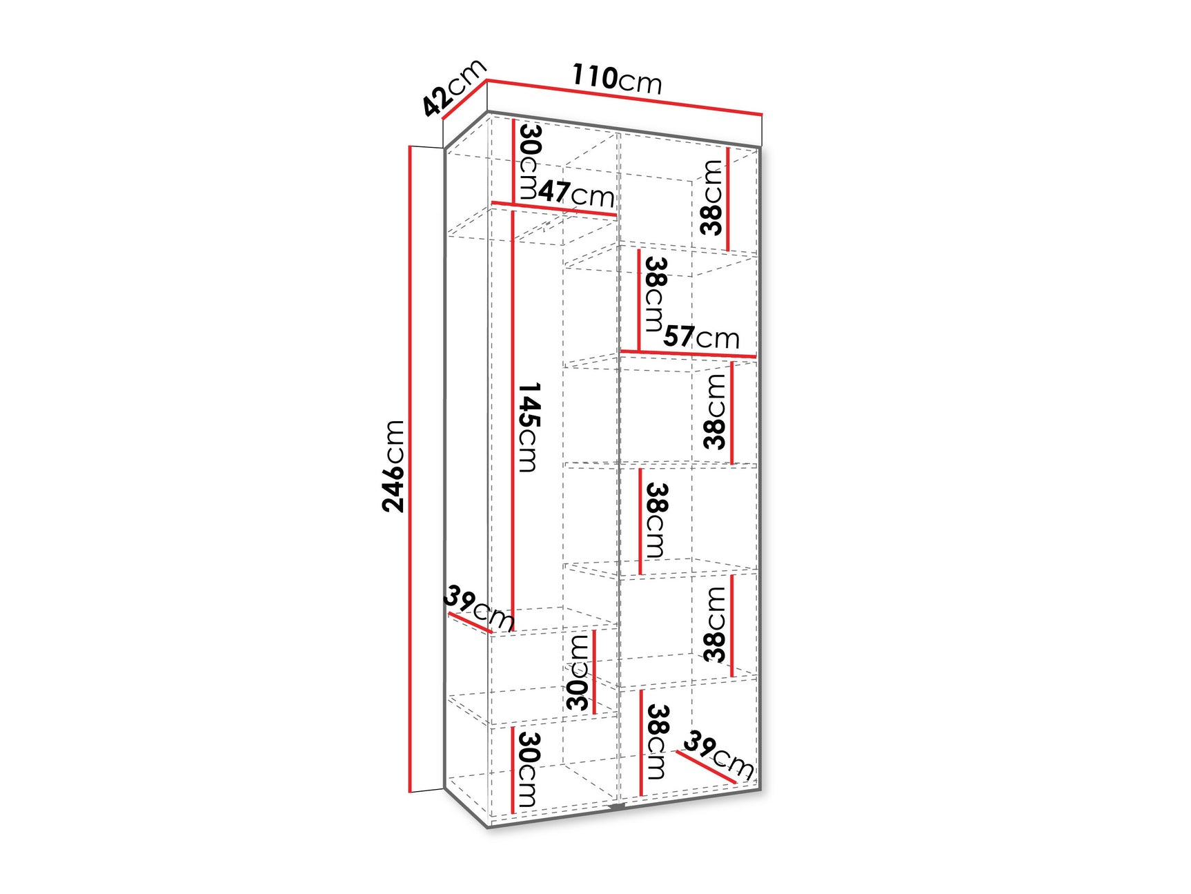 Garderobeskab Hartford 542