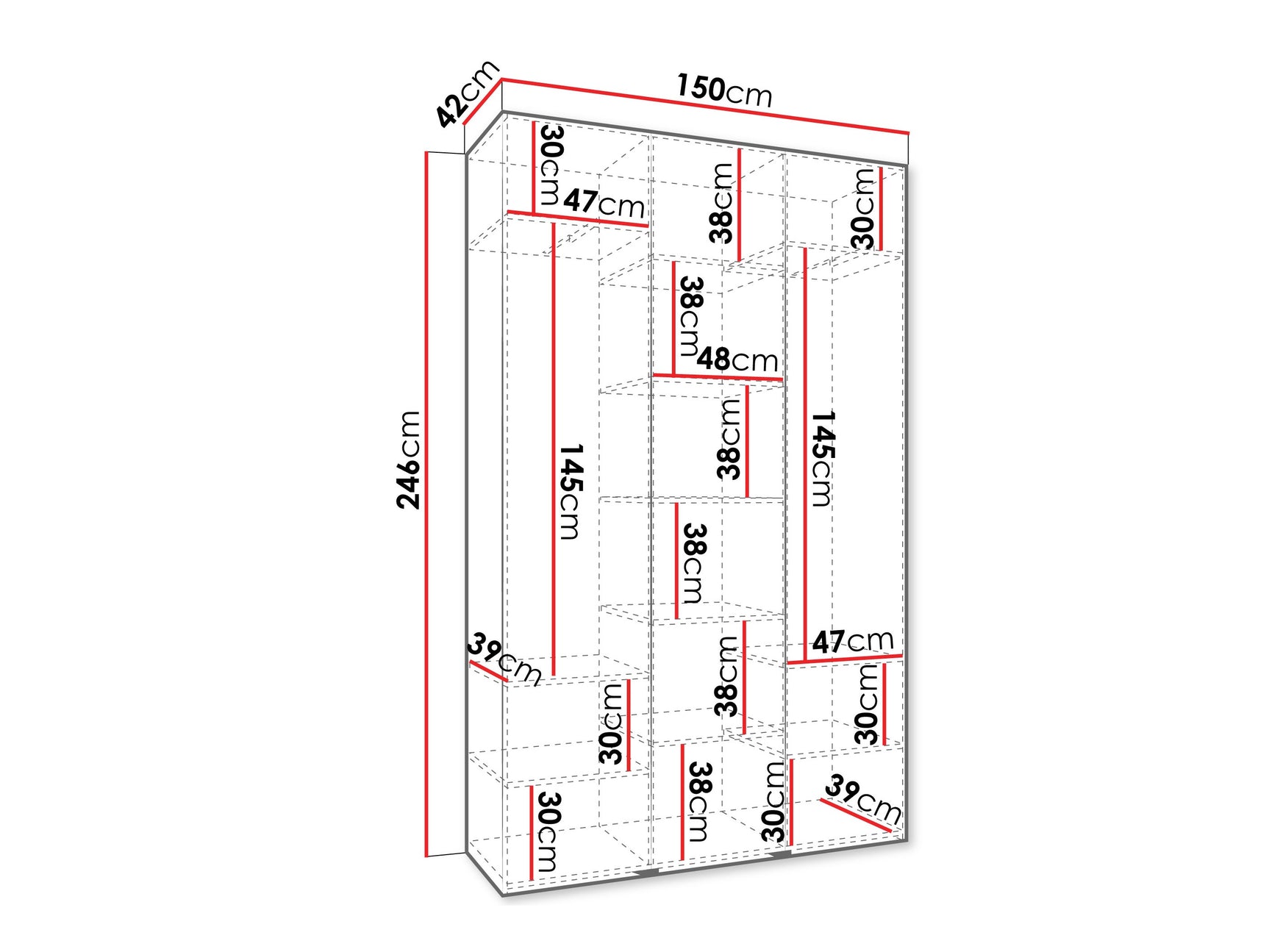 Garderobeskab Hartford 550