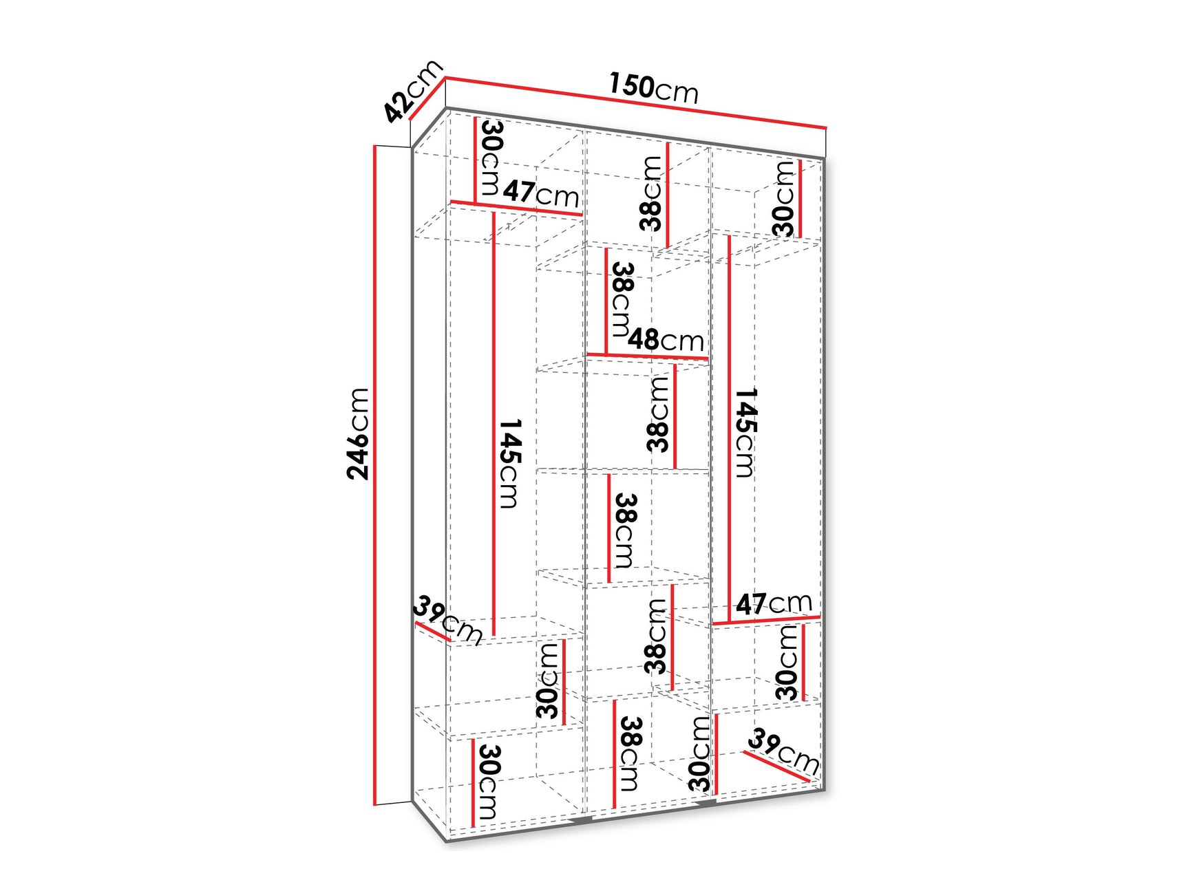 Garderobeskab Hartford 550