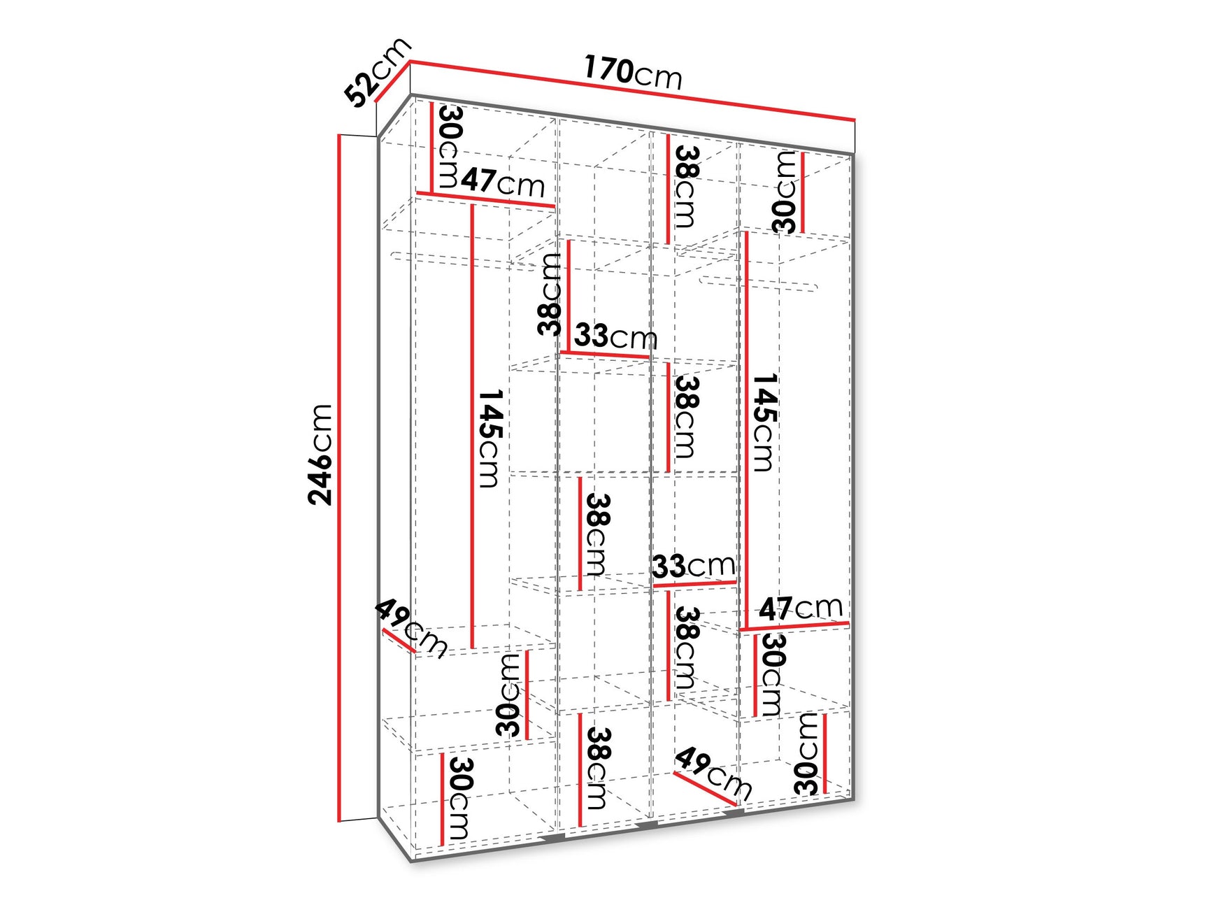 Garderobeskab Hartford 555