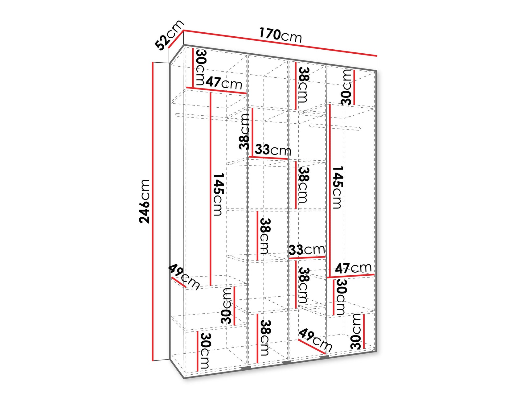 Garderobeskab Hartford 555