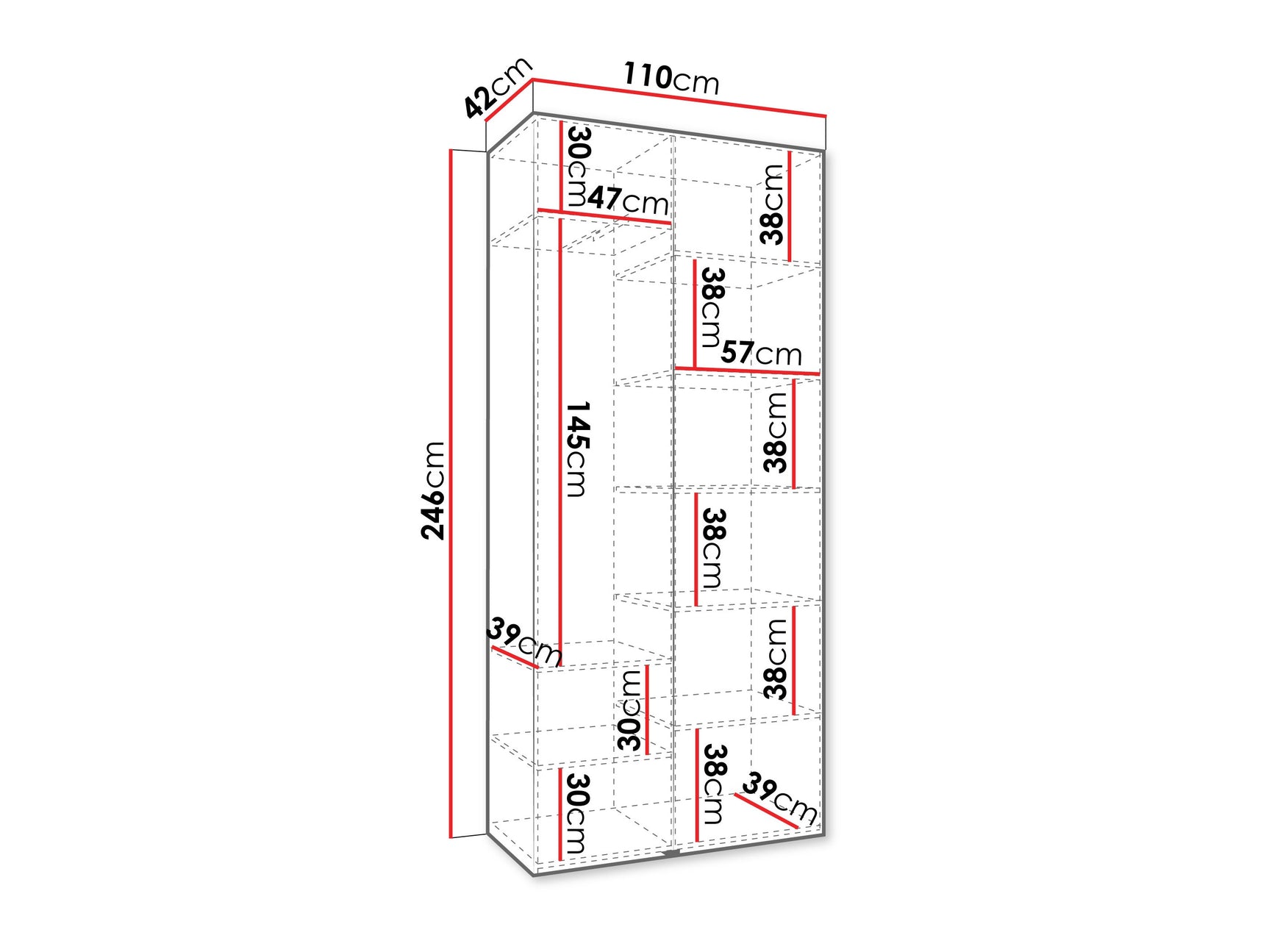 Garderobeskab Hartford 564