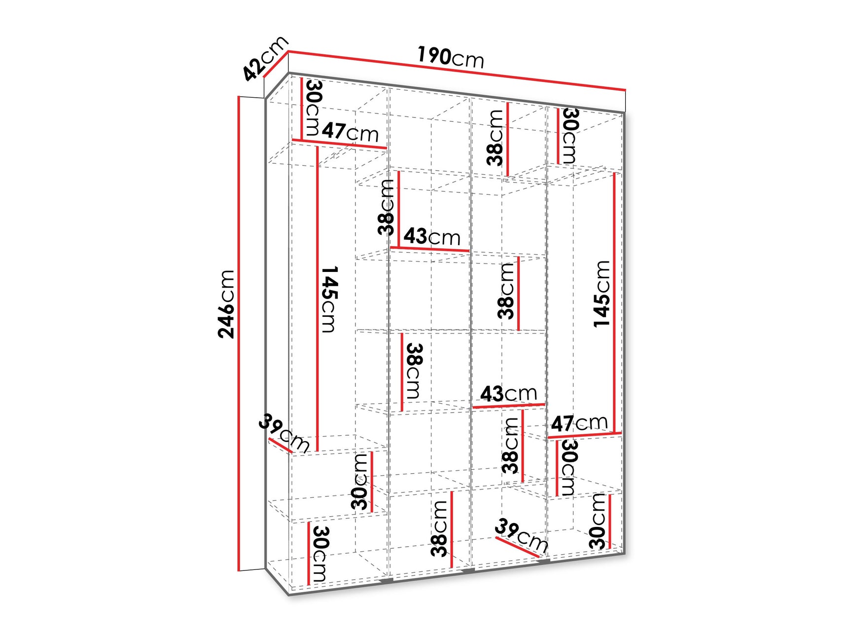Garderobeskab Hartford 564