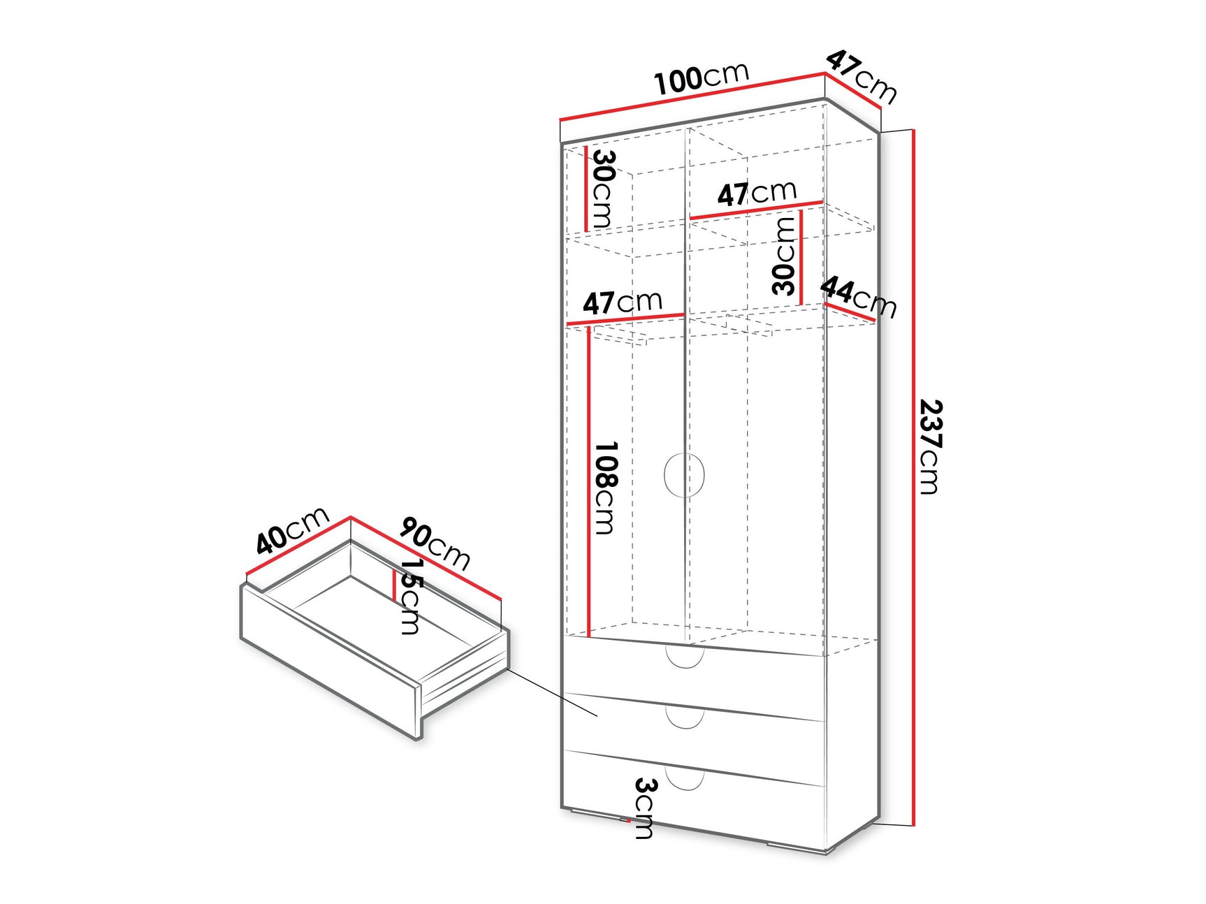 Garderobeskab Hartford 565