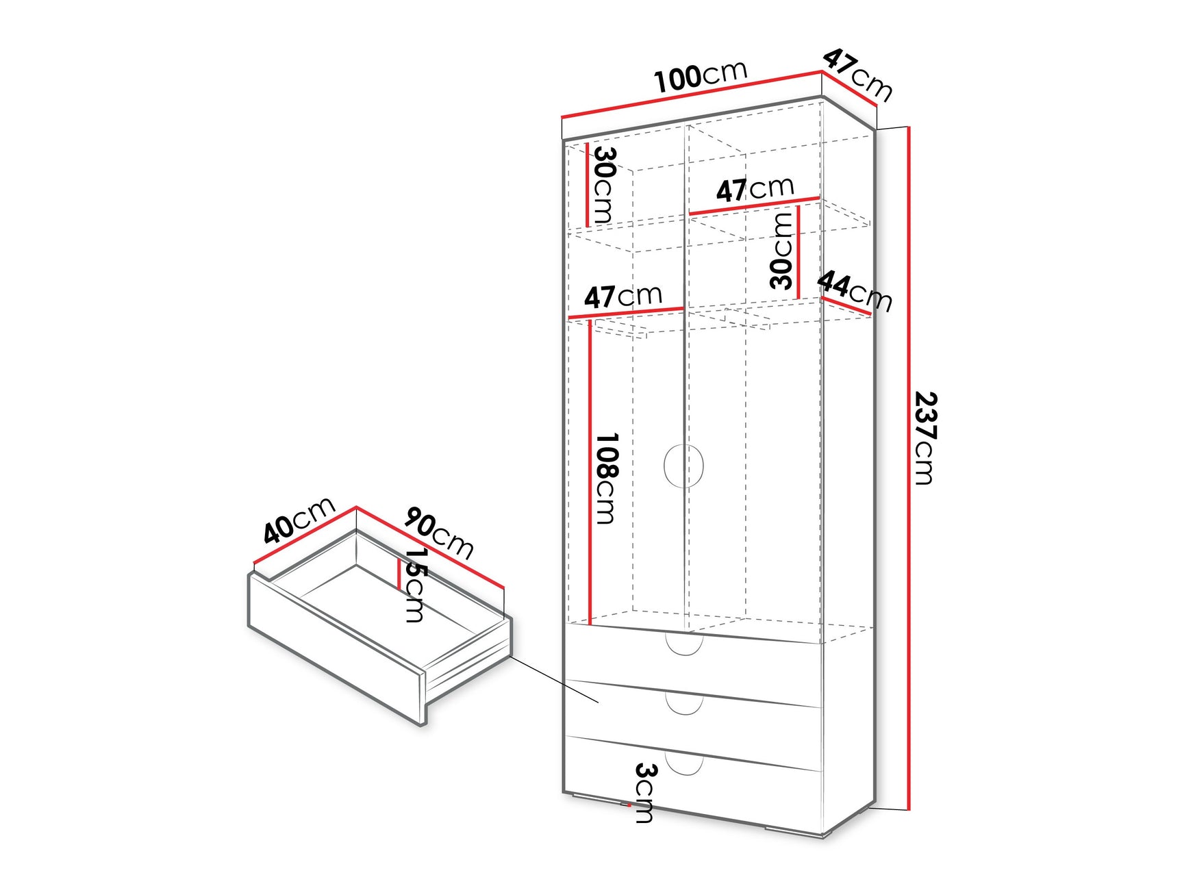 Garderobeskab Hartford 565