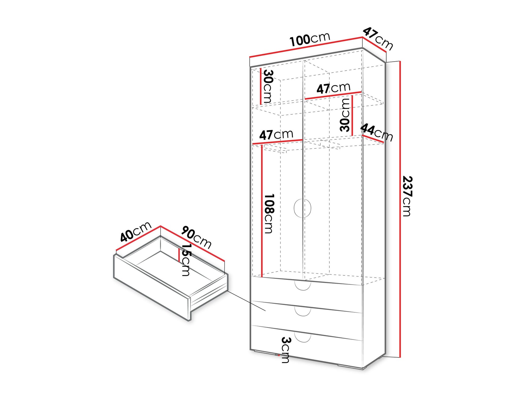 Garderobeskab Hartford 565