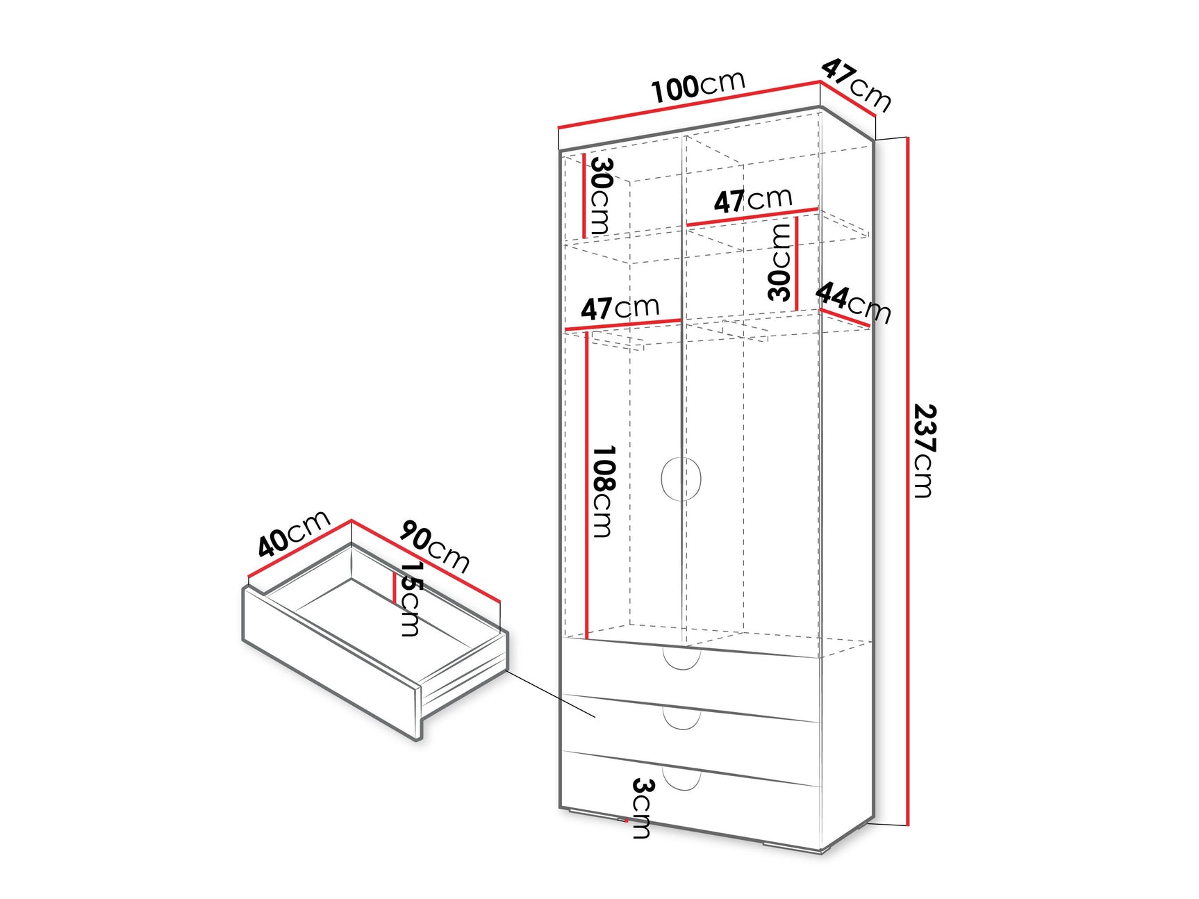 Garderobeskab Hartford 565