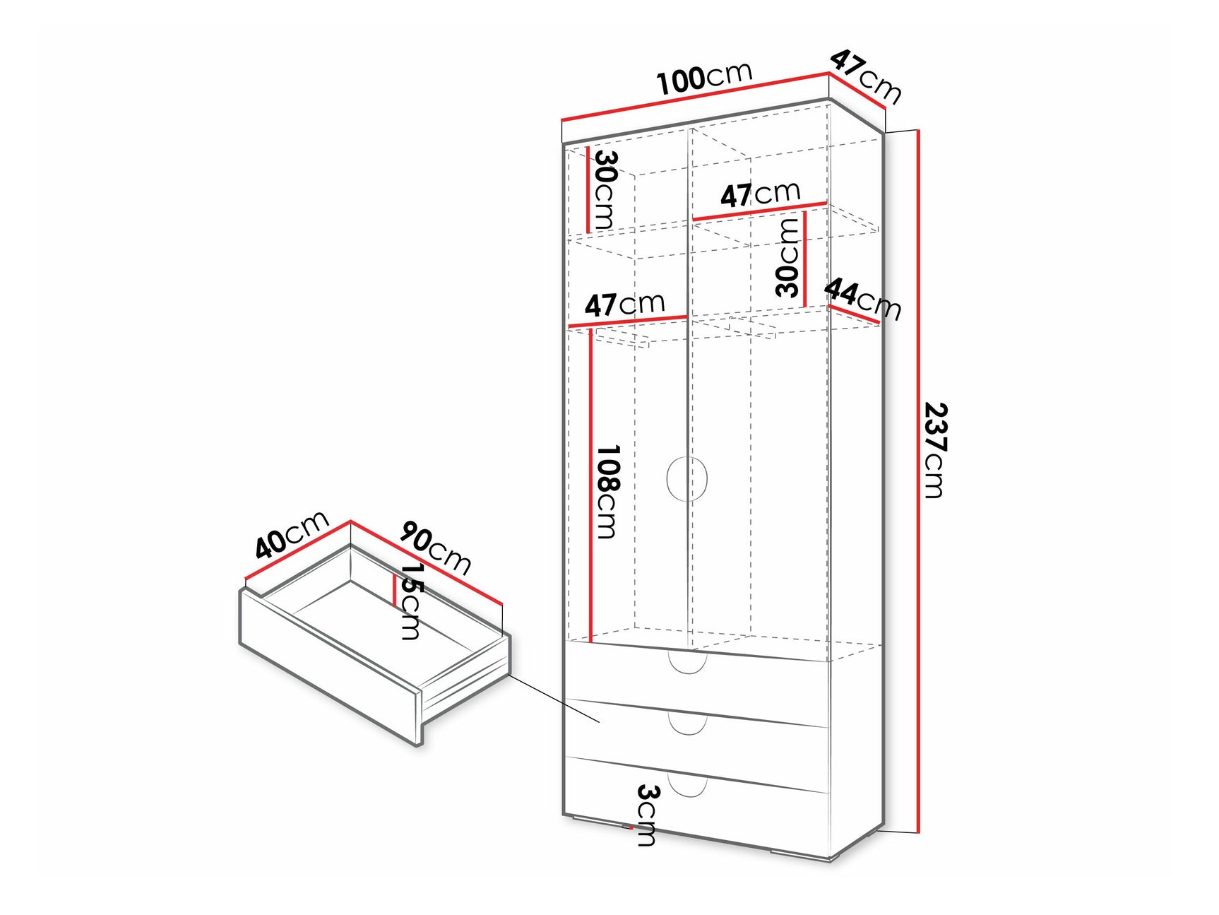 Garderobeskab Hartford 565