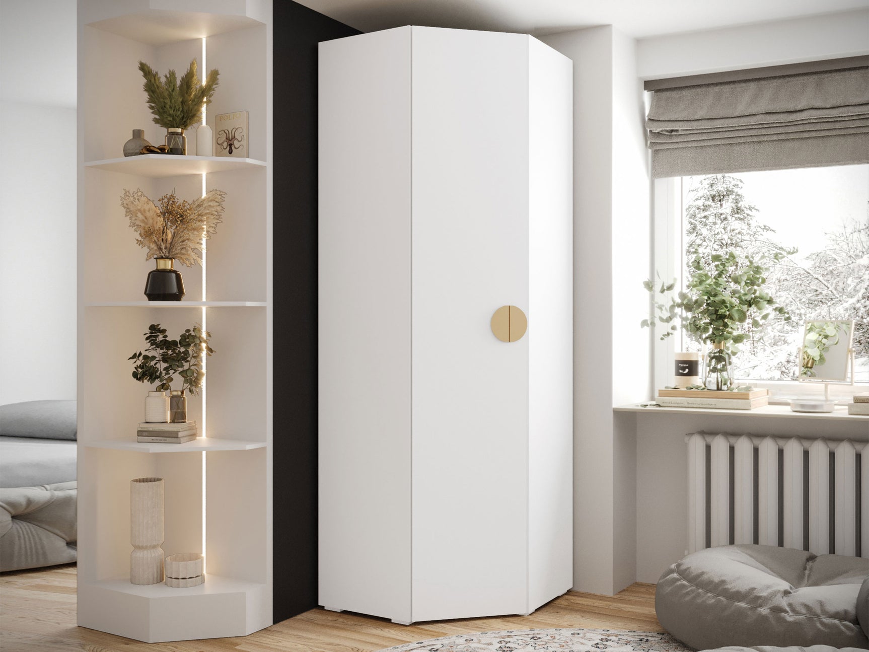 Hjørnegarderob Hartford 568