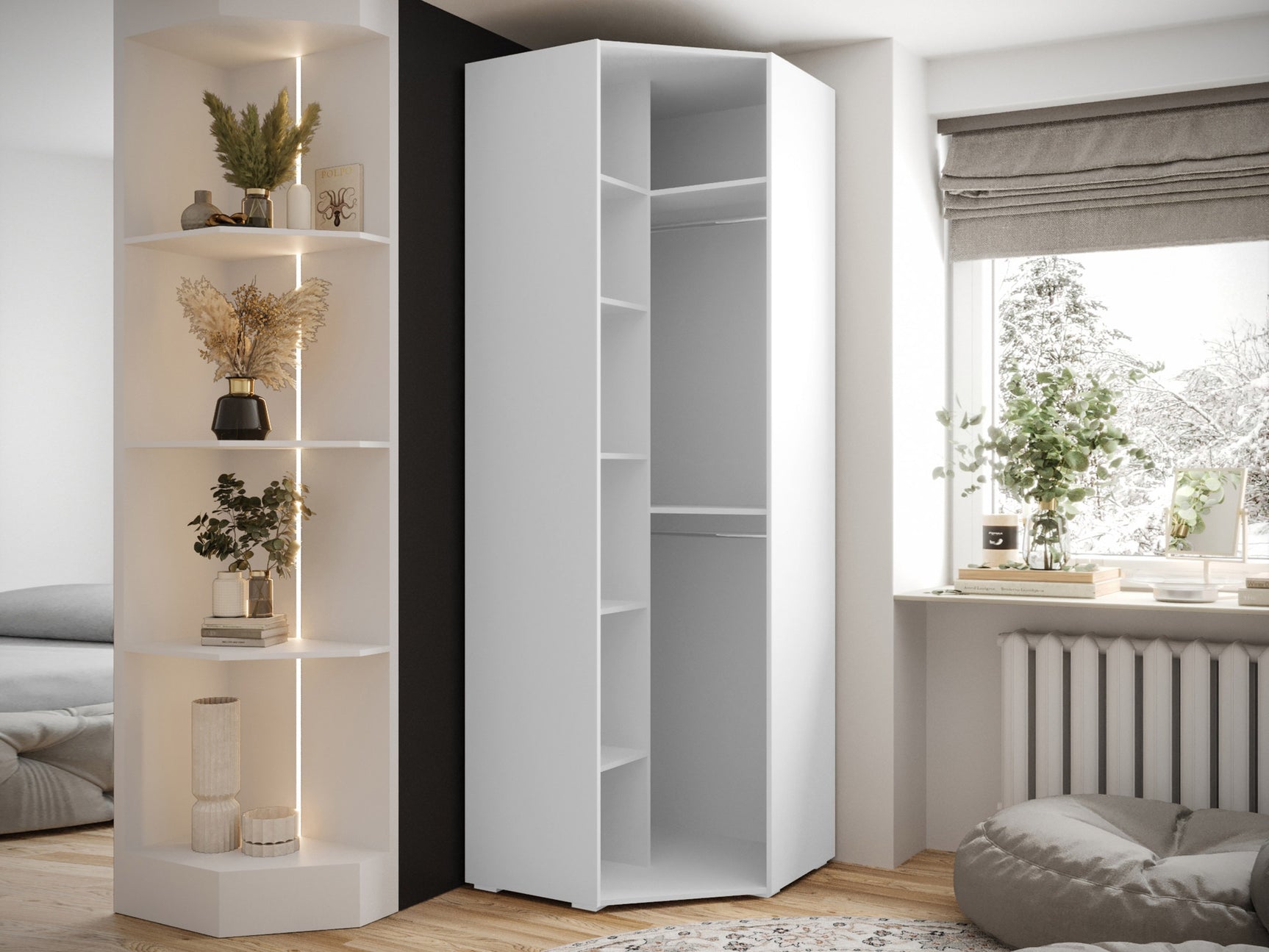 Hjørnegarderob Hartford 568