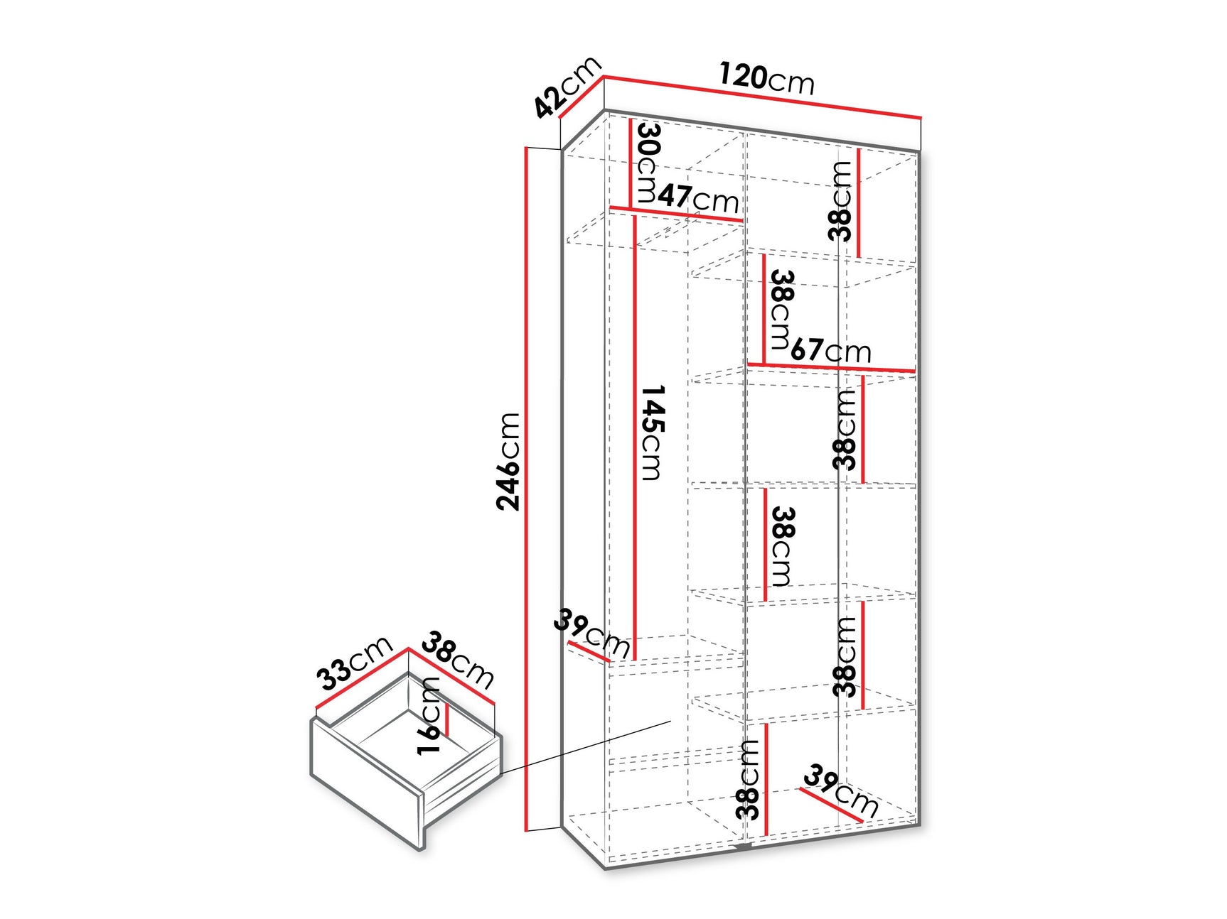 Garderobeskab Hartford 571