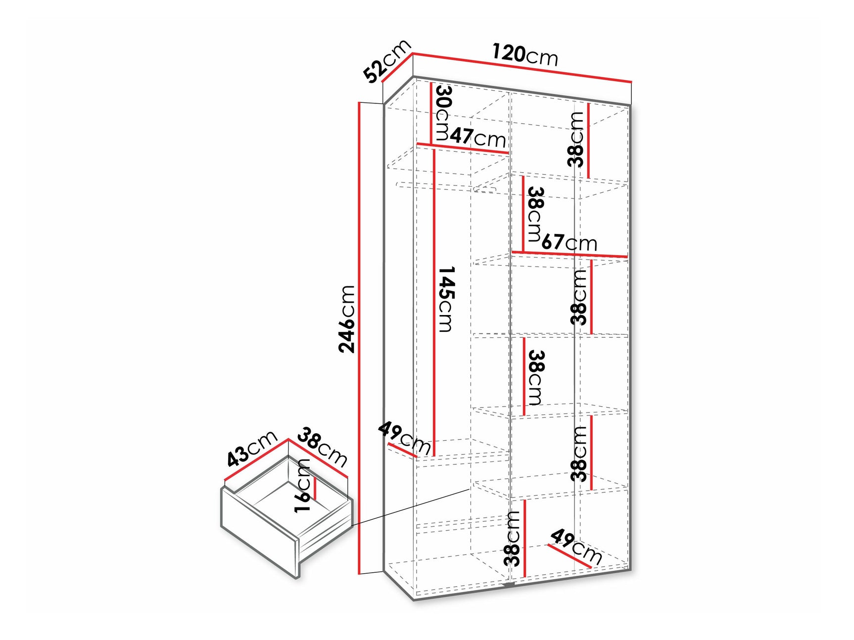 Garderobeskab Hartford 571