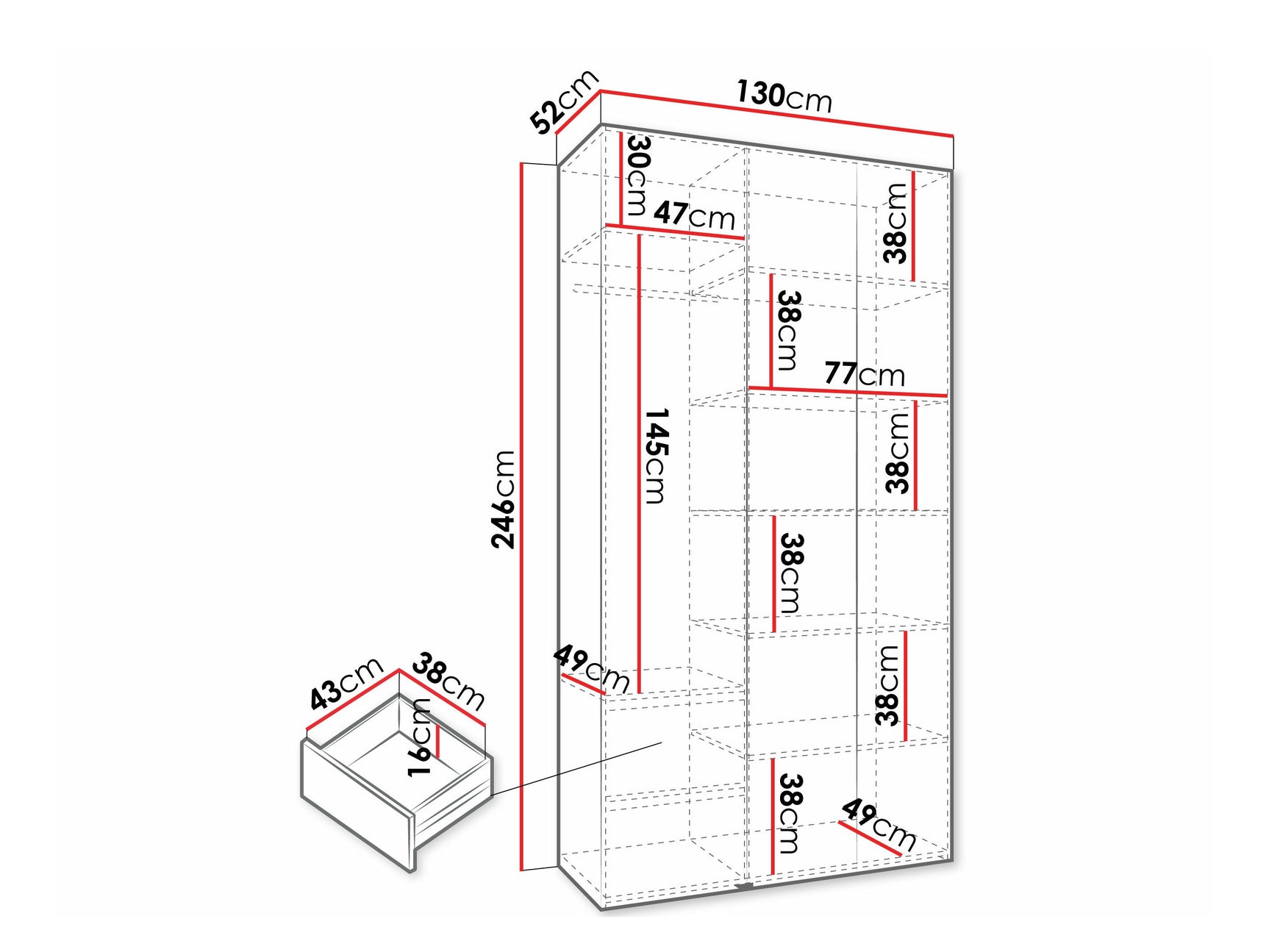 Garderobeskab Hartford 571