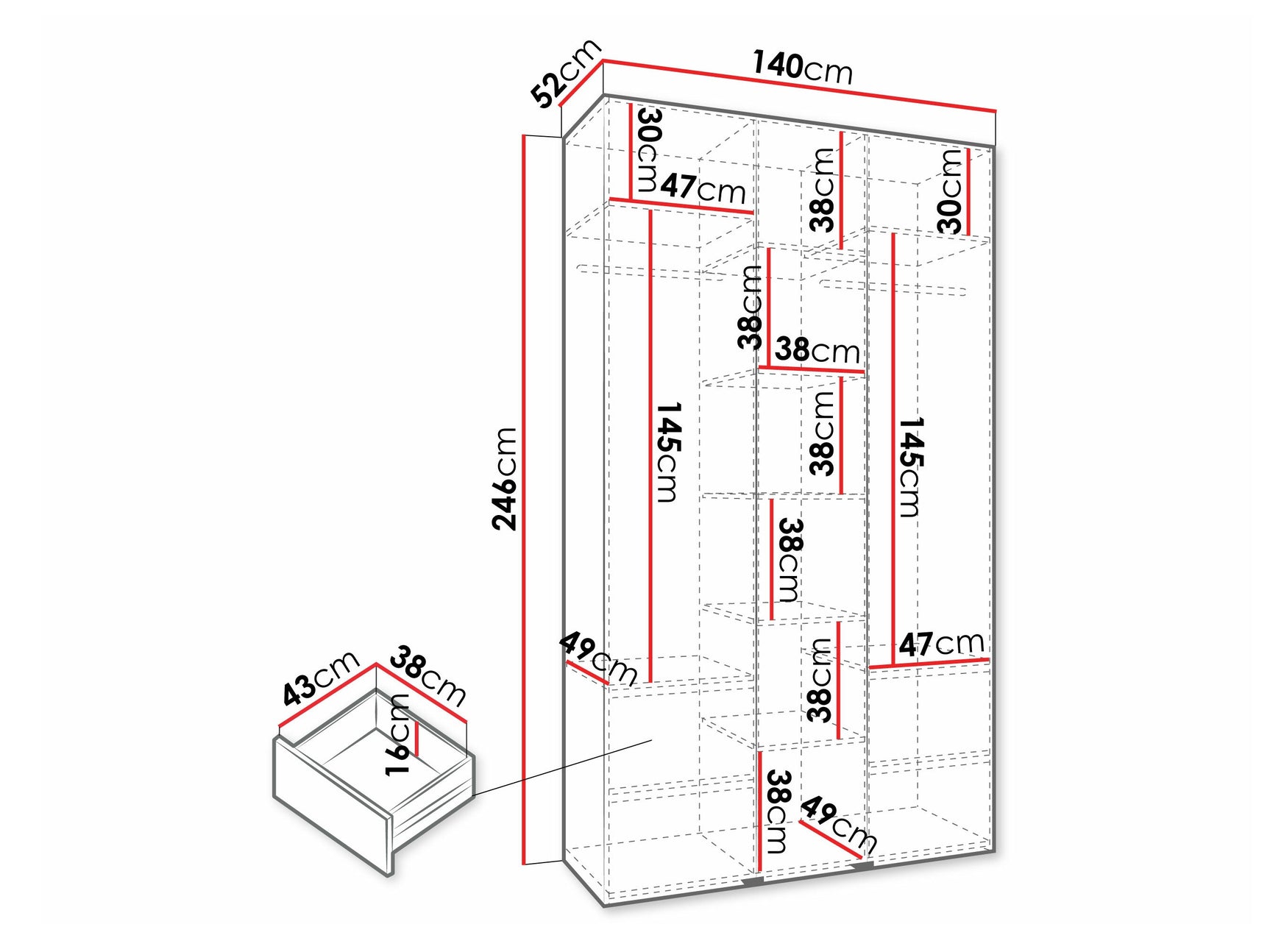 Garderobeskab Hartford 571