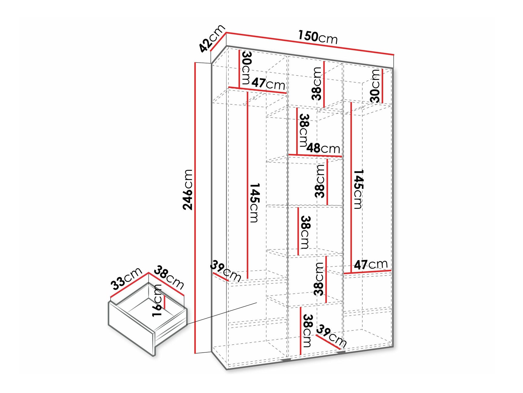 Garderobeskab Hartford 571