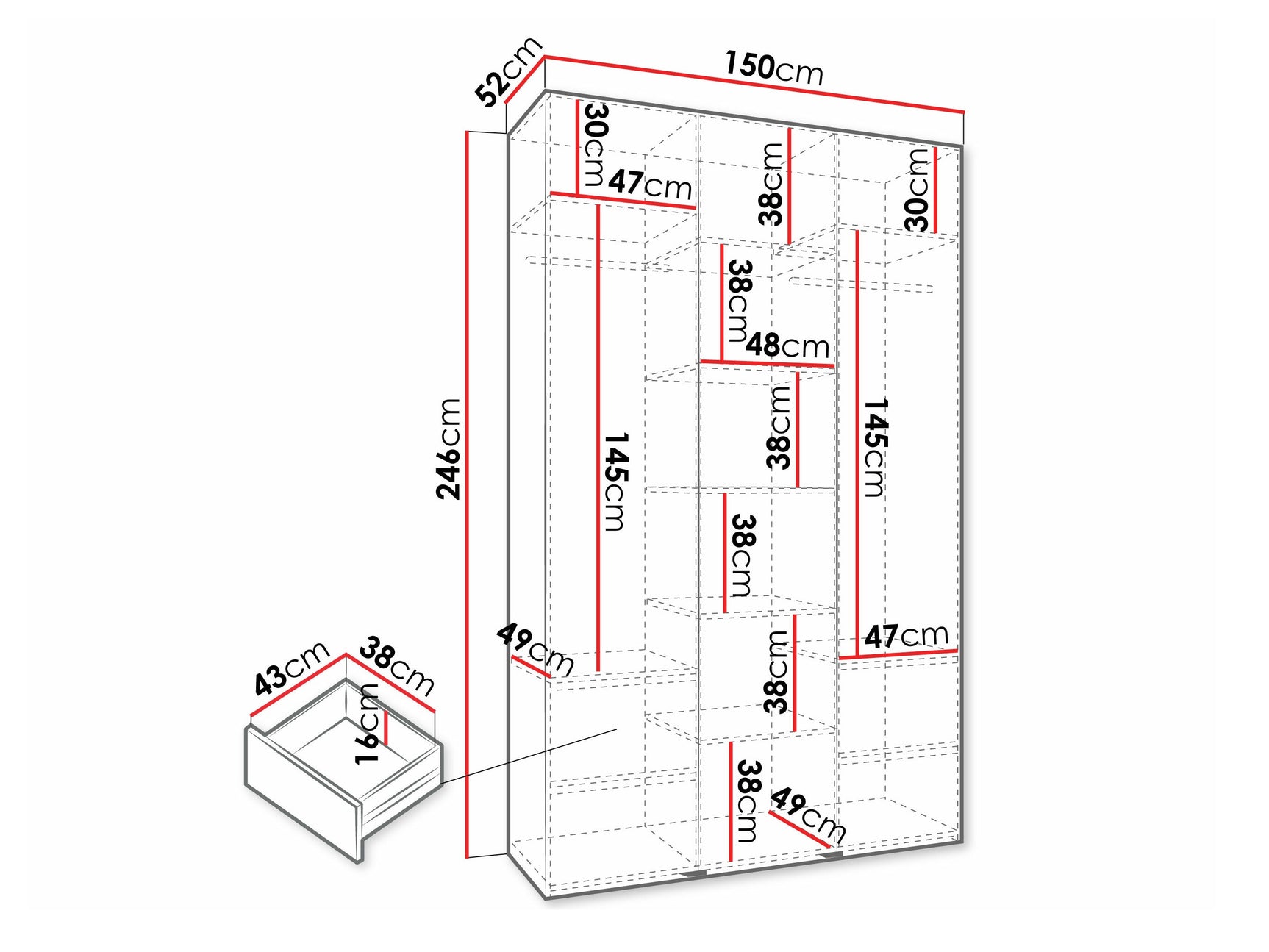 Garderobeskab Hartford 571