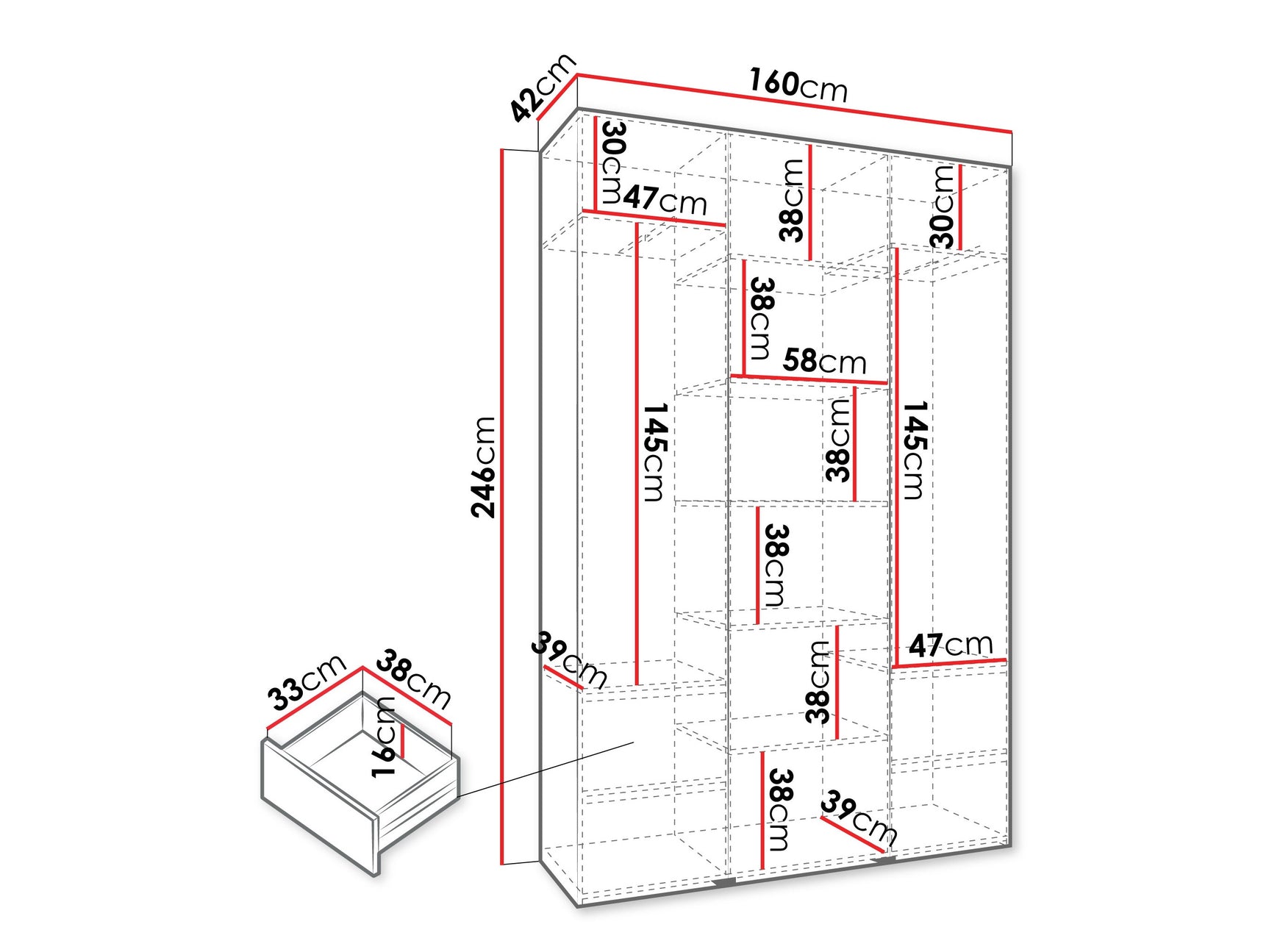 Garderobeskab Hartford 571