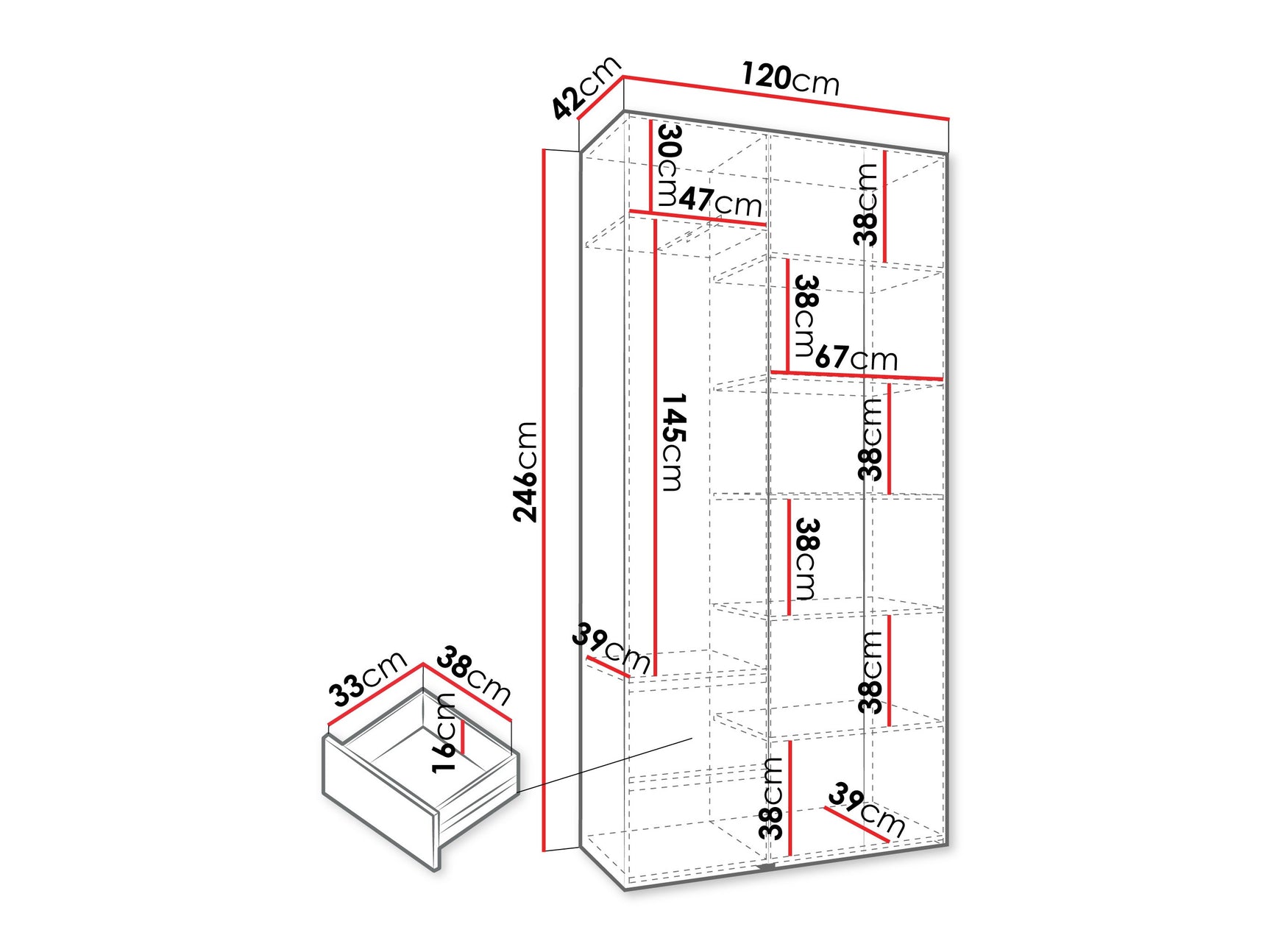 Garderobeskab Hartford 571