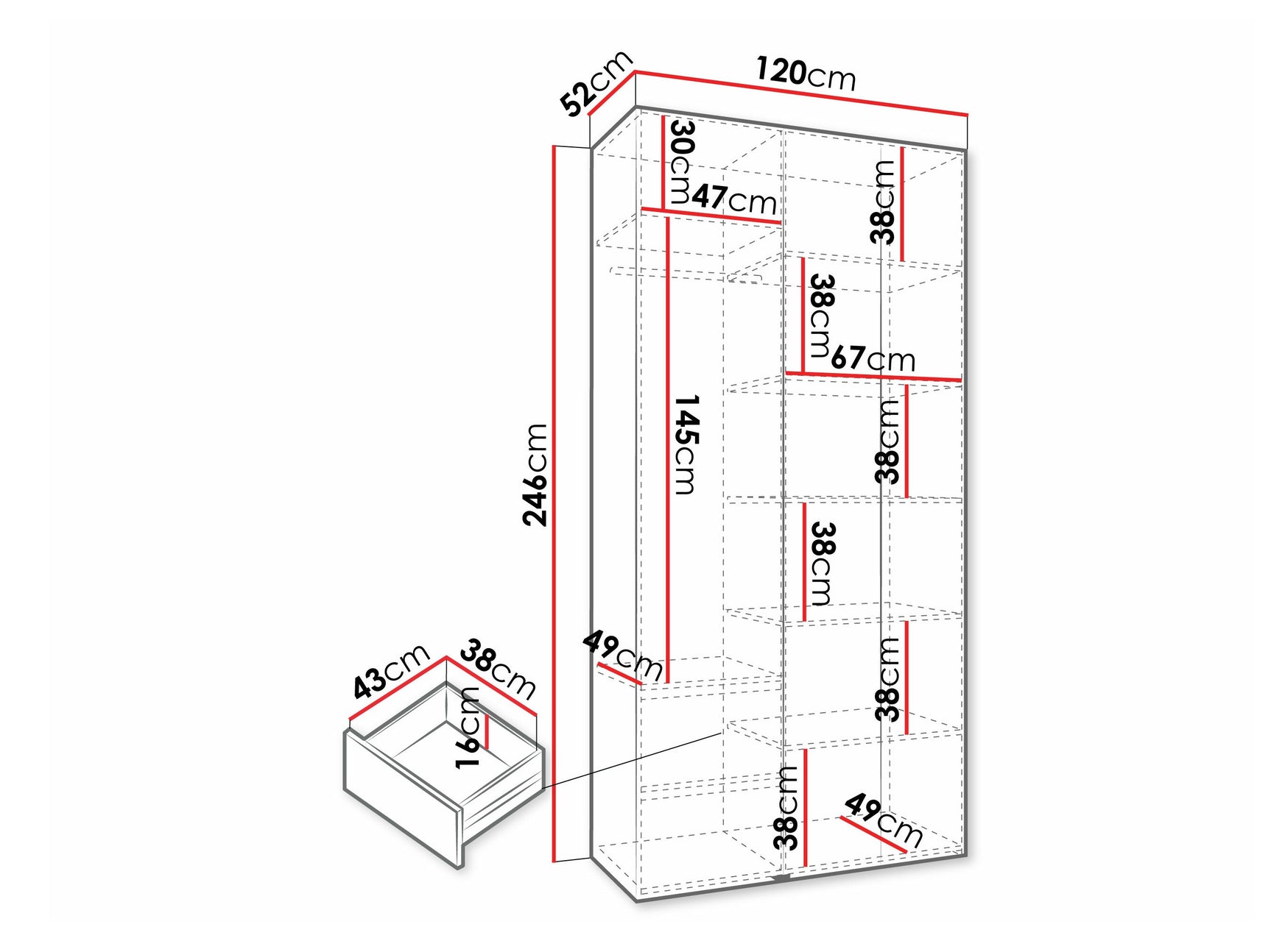 Garderobeskab Hartford 571