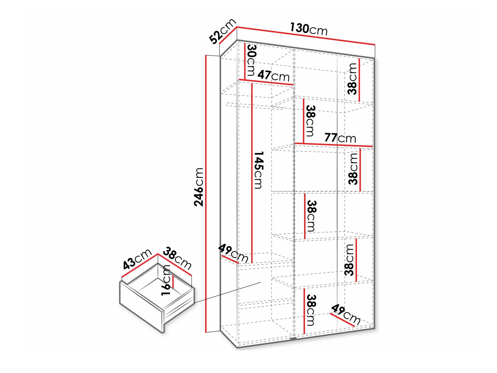 Garderobeskab Hartford 571