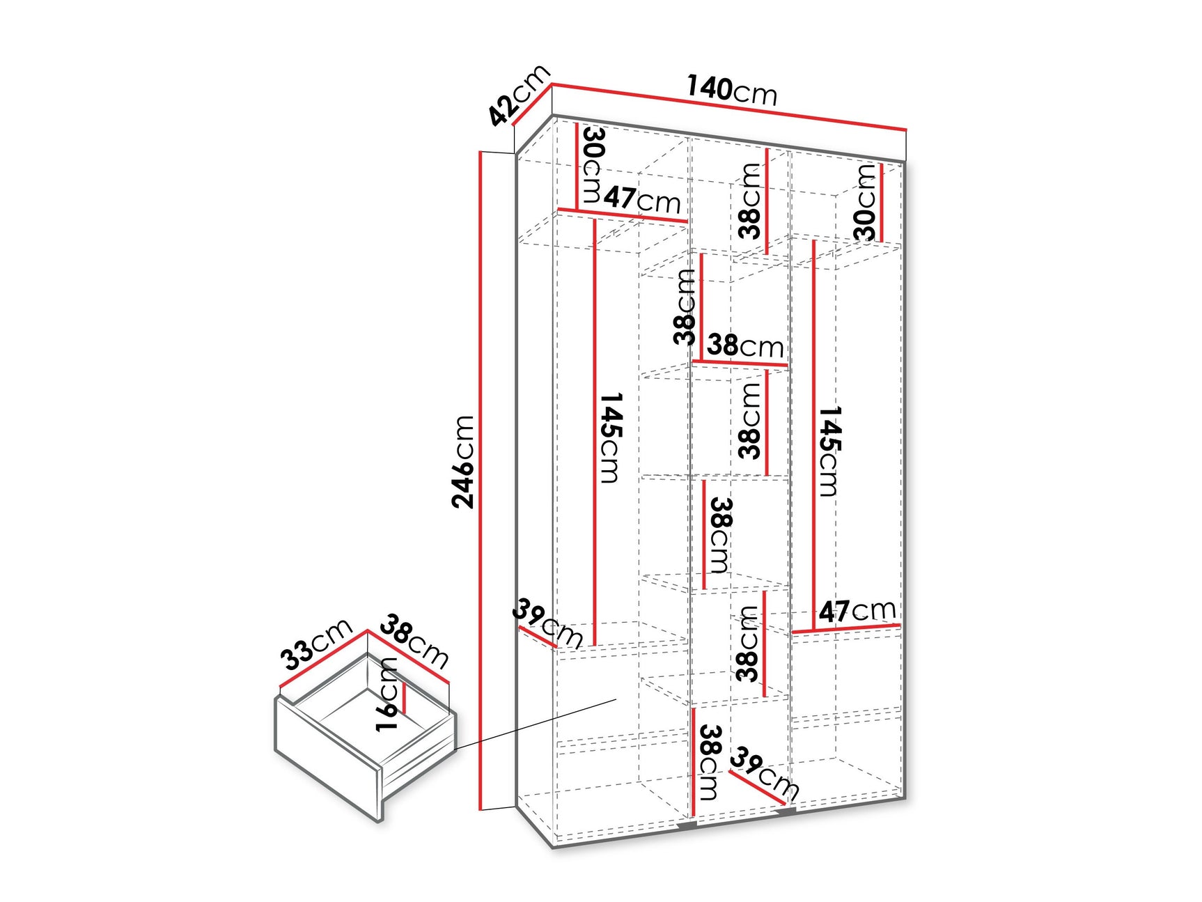 Garderobeskab Hartford 571