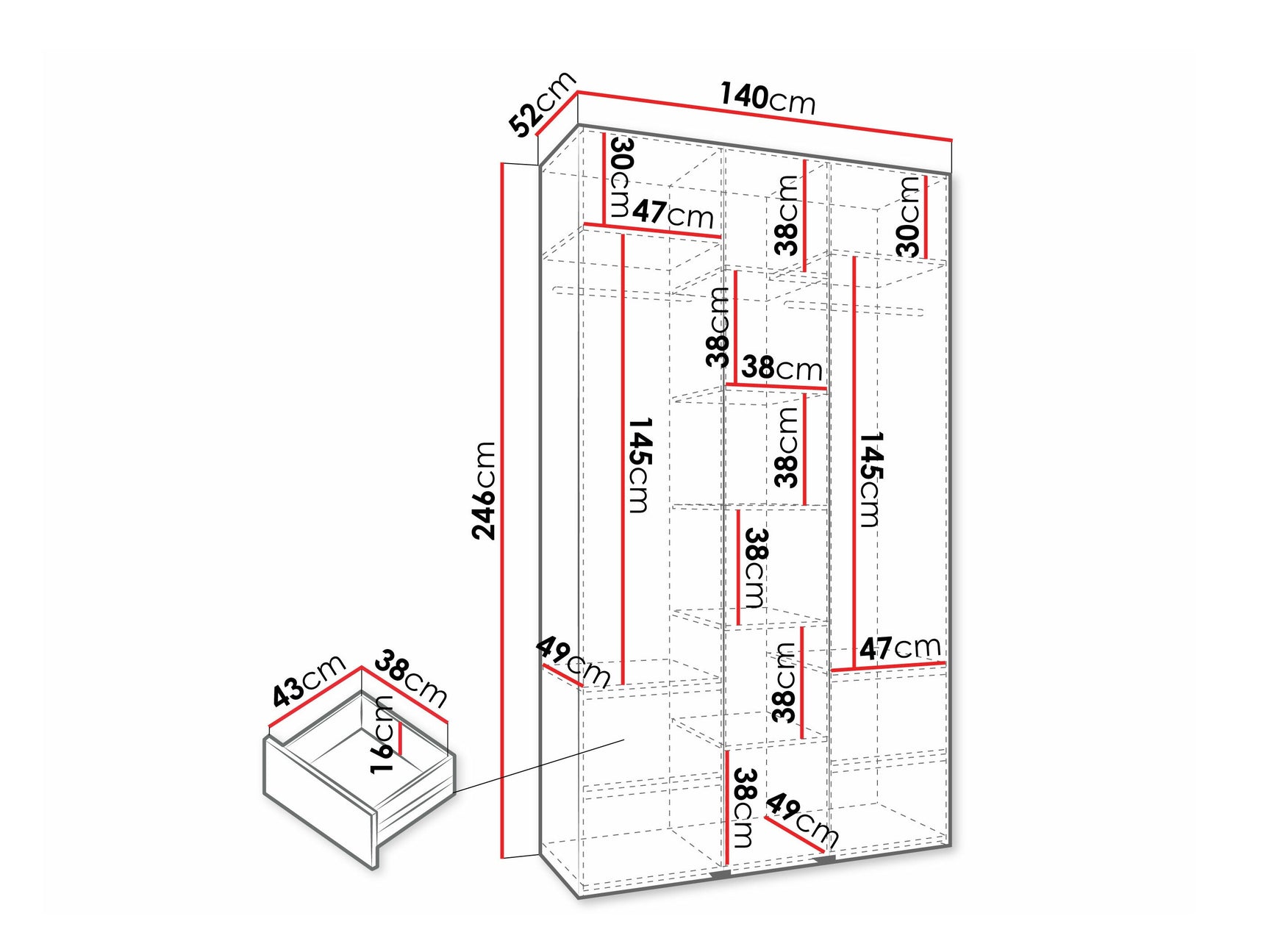 Garderobeskab Hartford 571