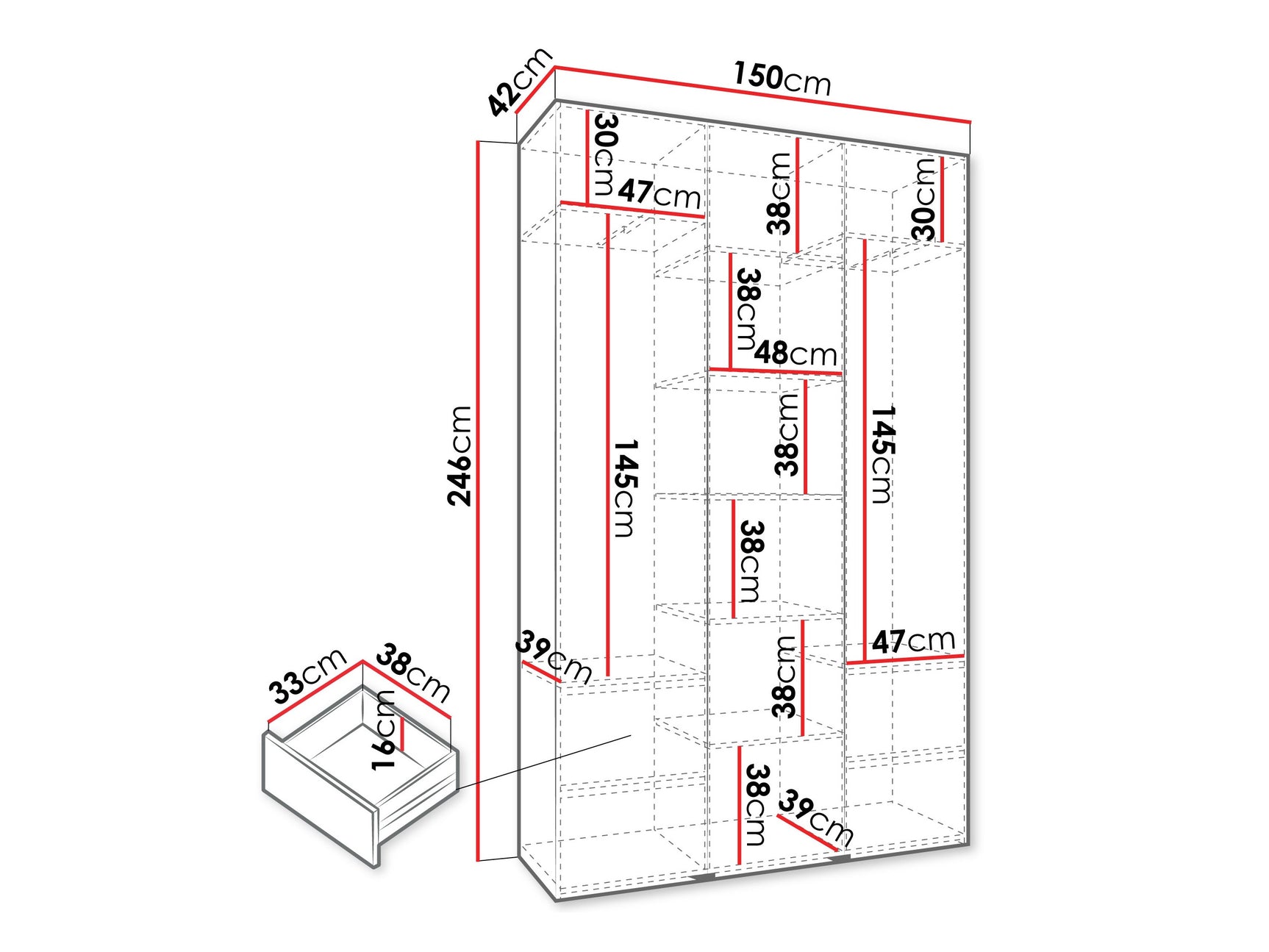 Garderobeskab Hartford 571