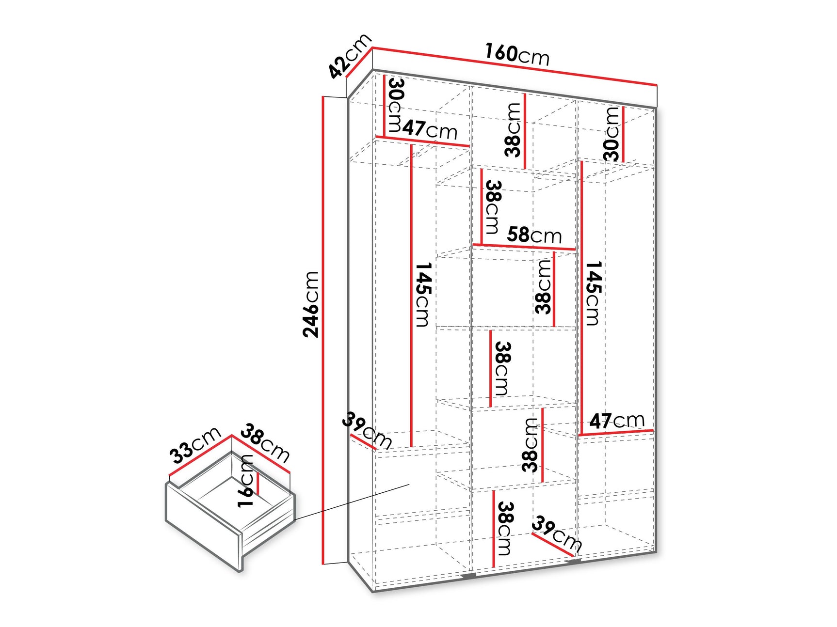 Garderobeskab Hartford 571