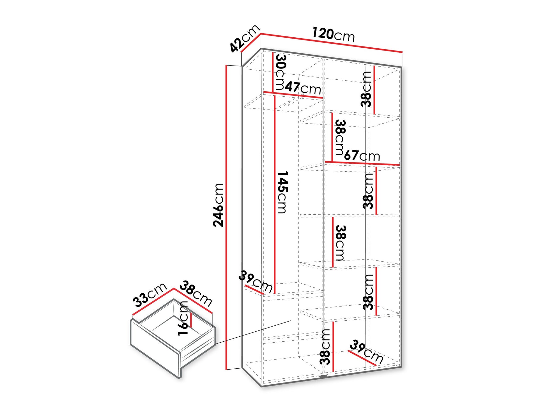 Garderobeskab Hartford 571