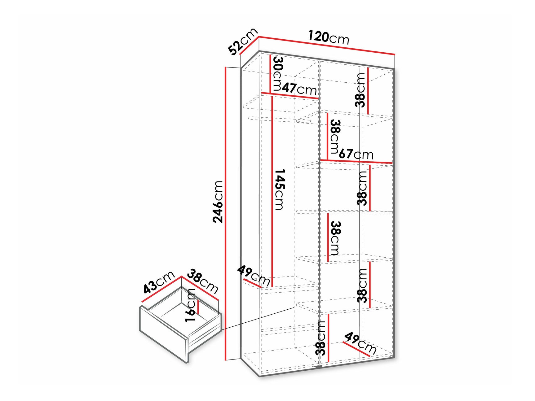 Garderobeskab Hartford 571