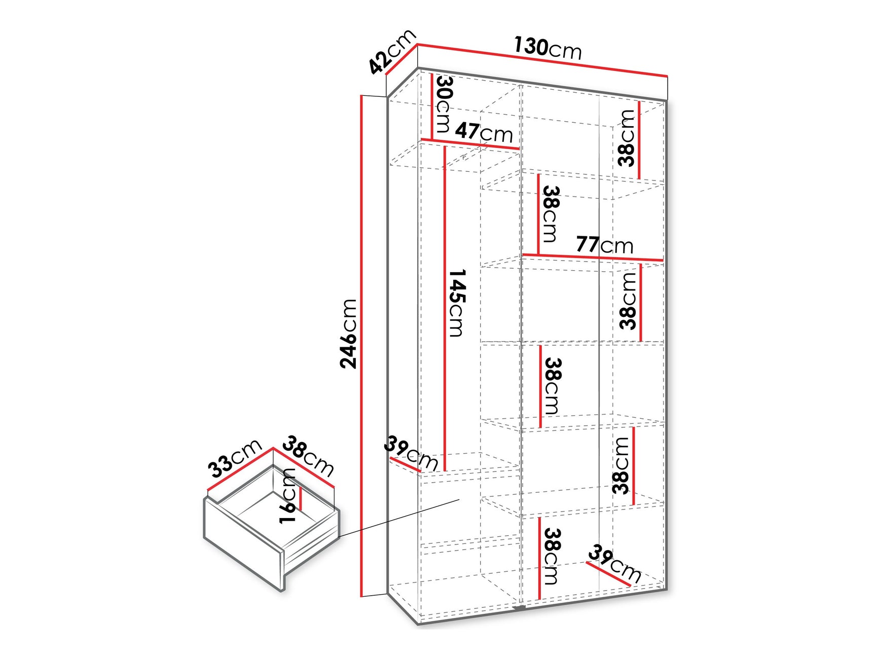 Garderobeskab Hartford 571
