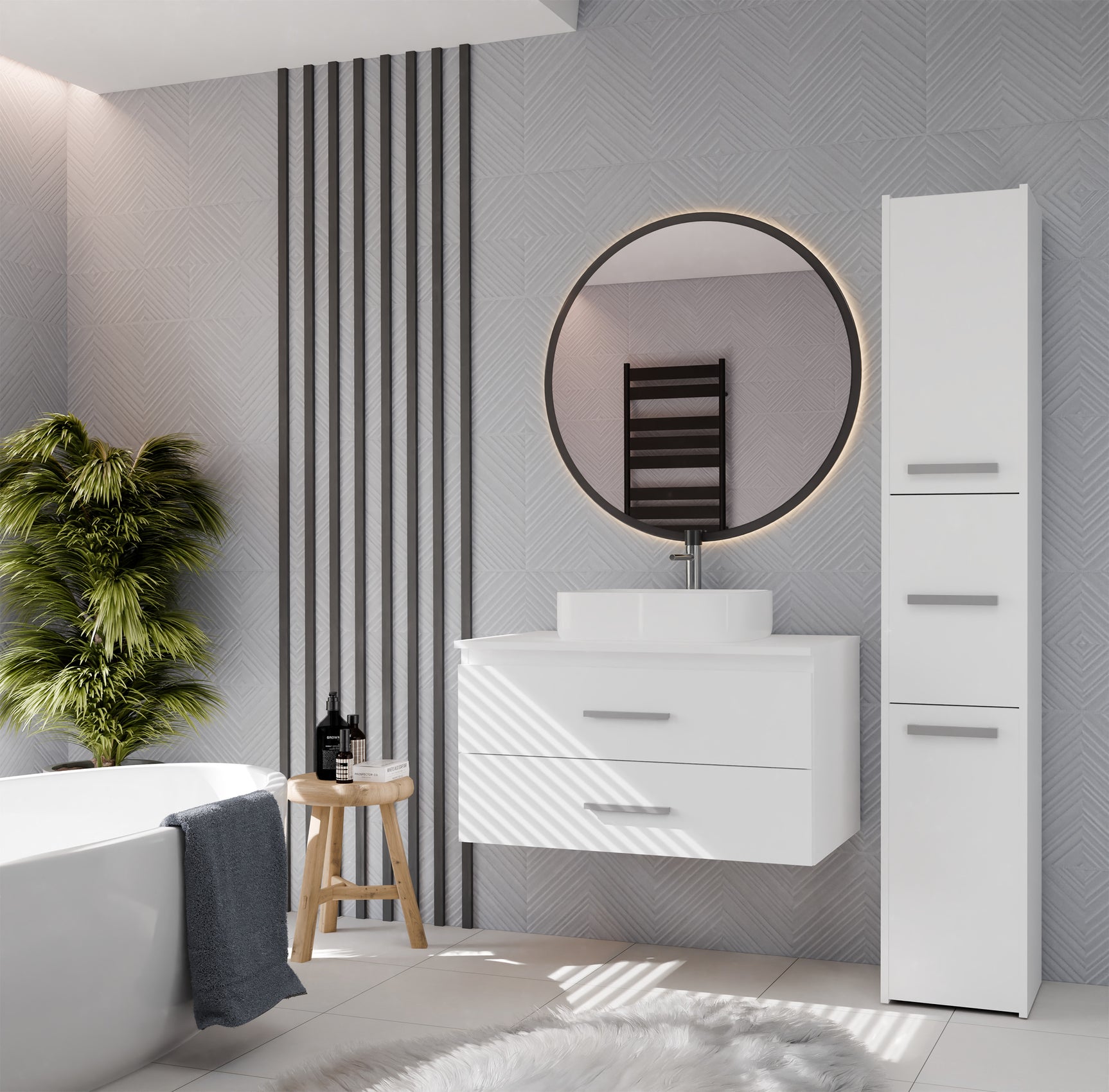 Vægbadeværelsesskab til håndvask Mandeville 325