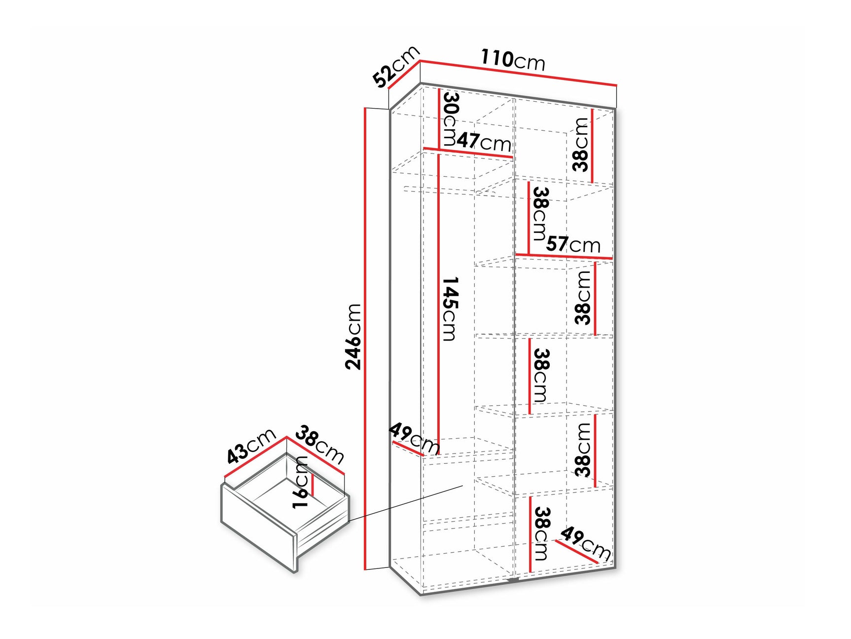 Garderobeskab Hartford 572