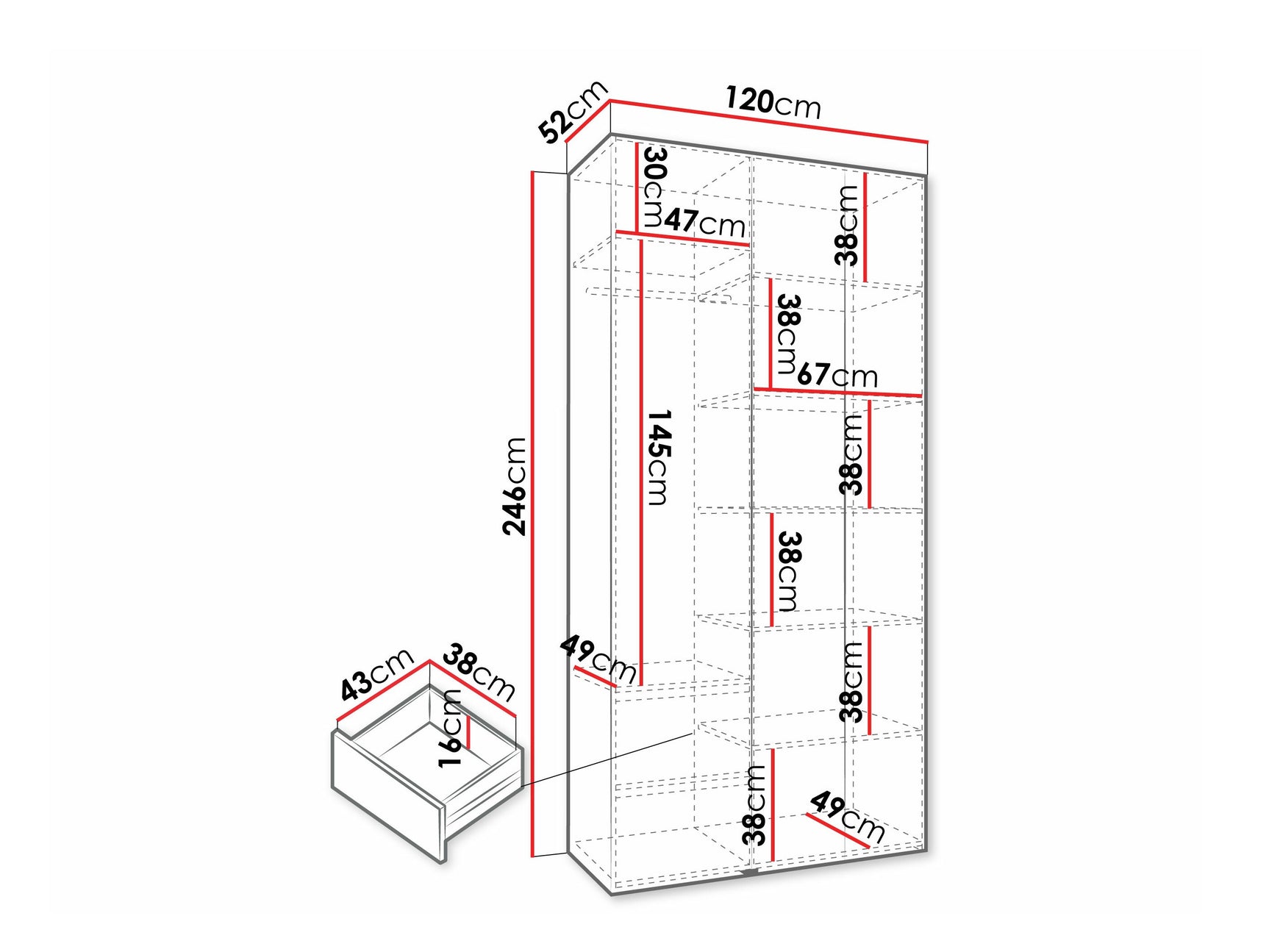 Garderobeskab Hartford 573