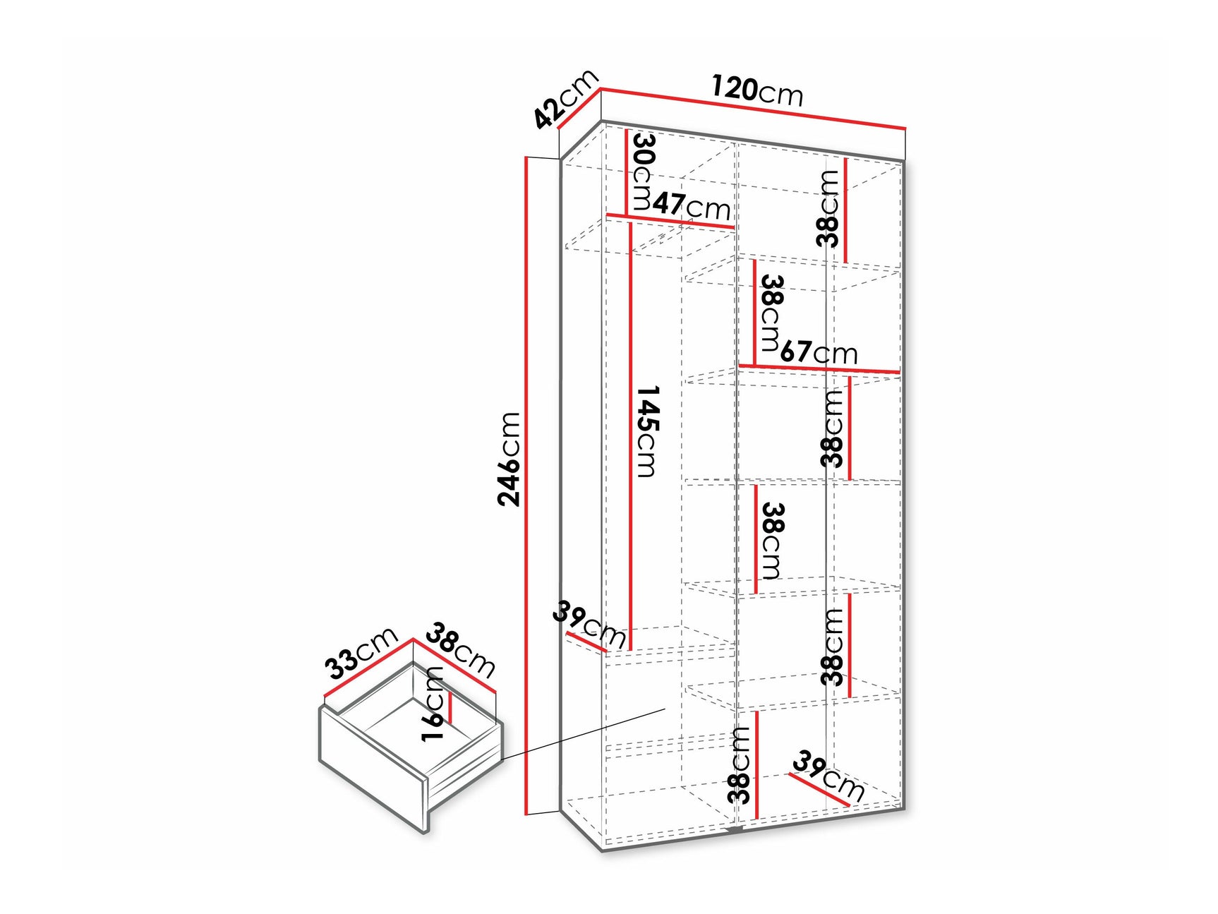 Garderobeskab Hartford 573