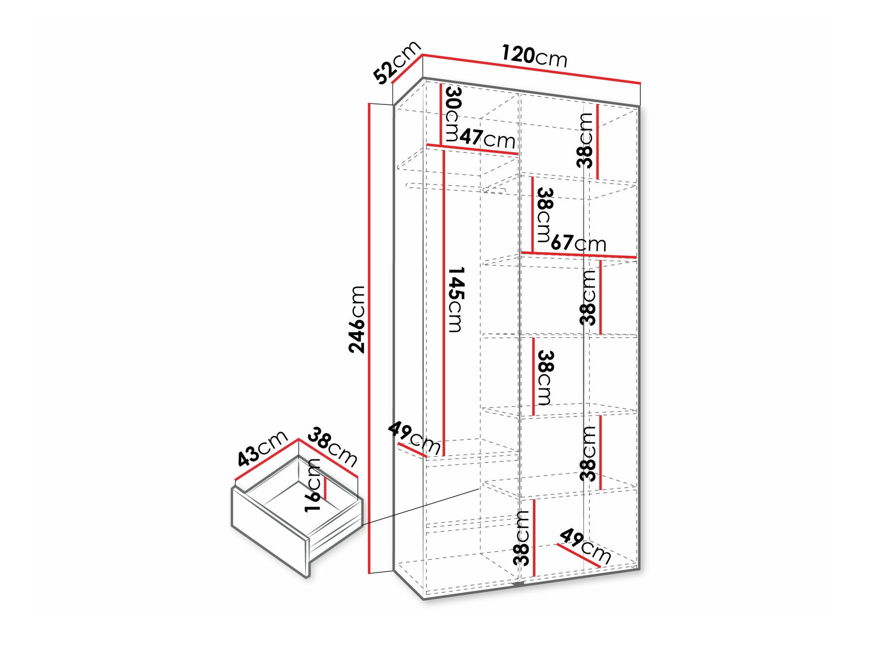 Garderobeskab Hartford 573