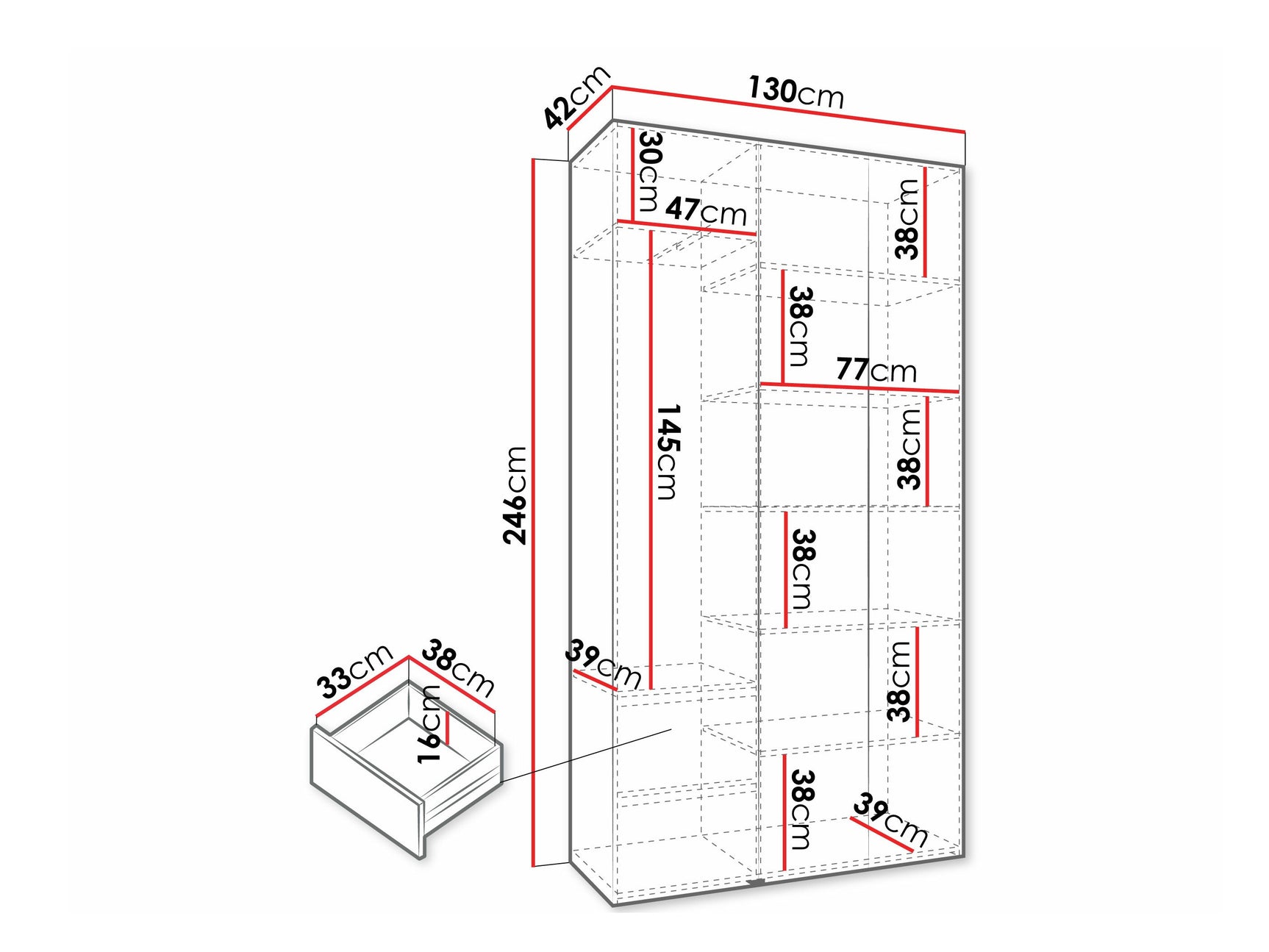 Garderobeskab Hartford 573
