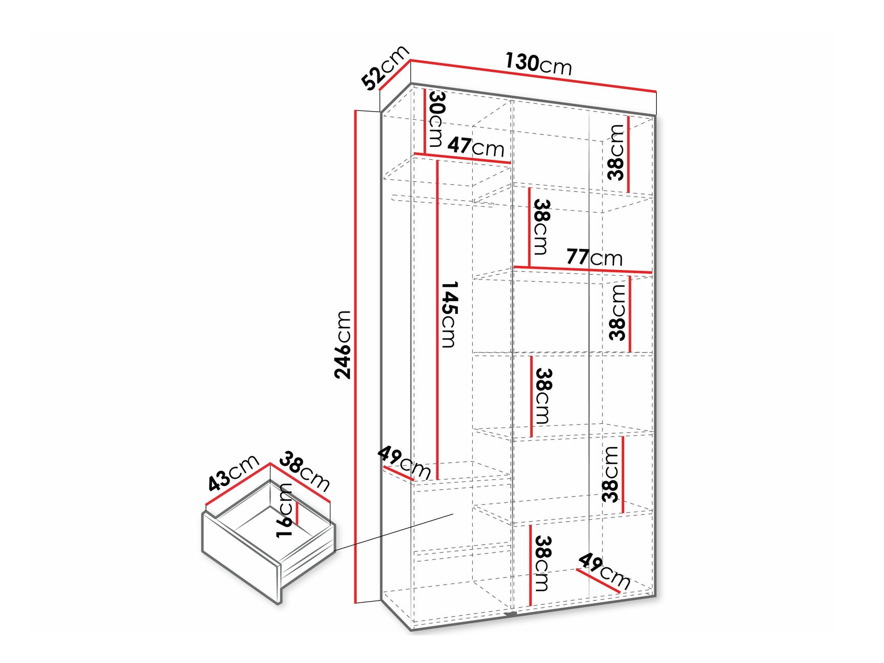 Garderobeskab Hartford 573