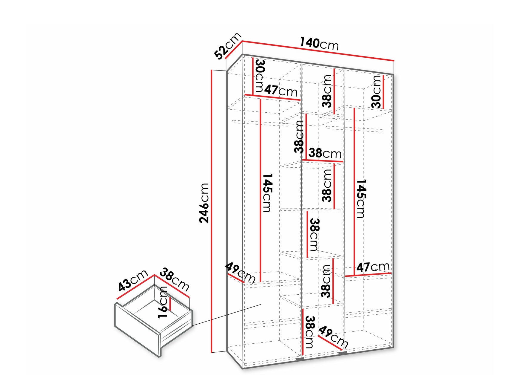 Garderobeskab Hartford 573