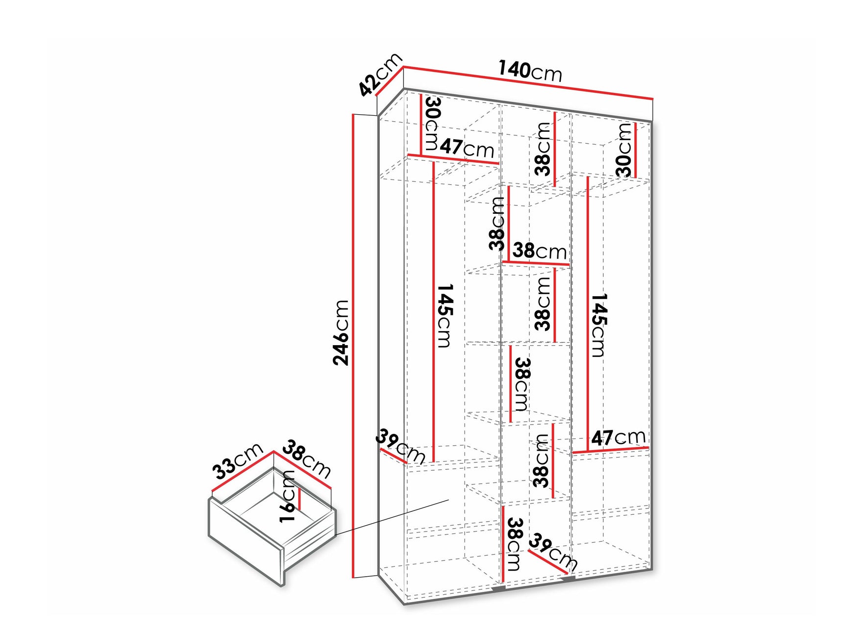 Garderobeskab Hartford 573